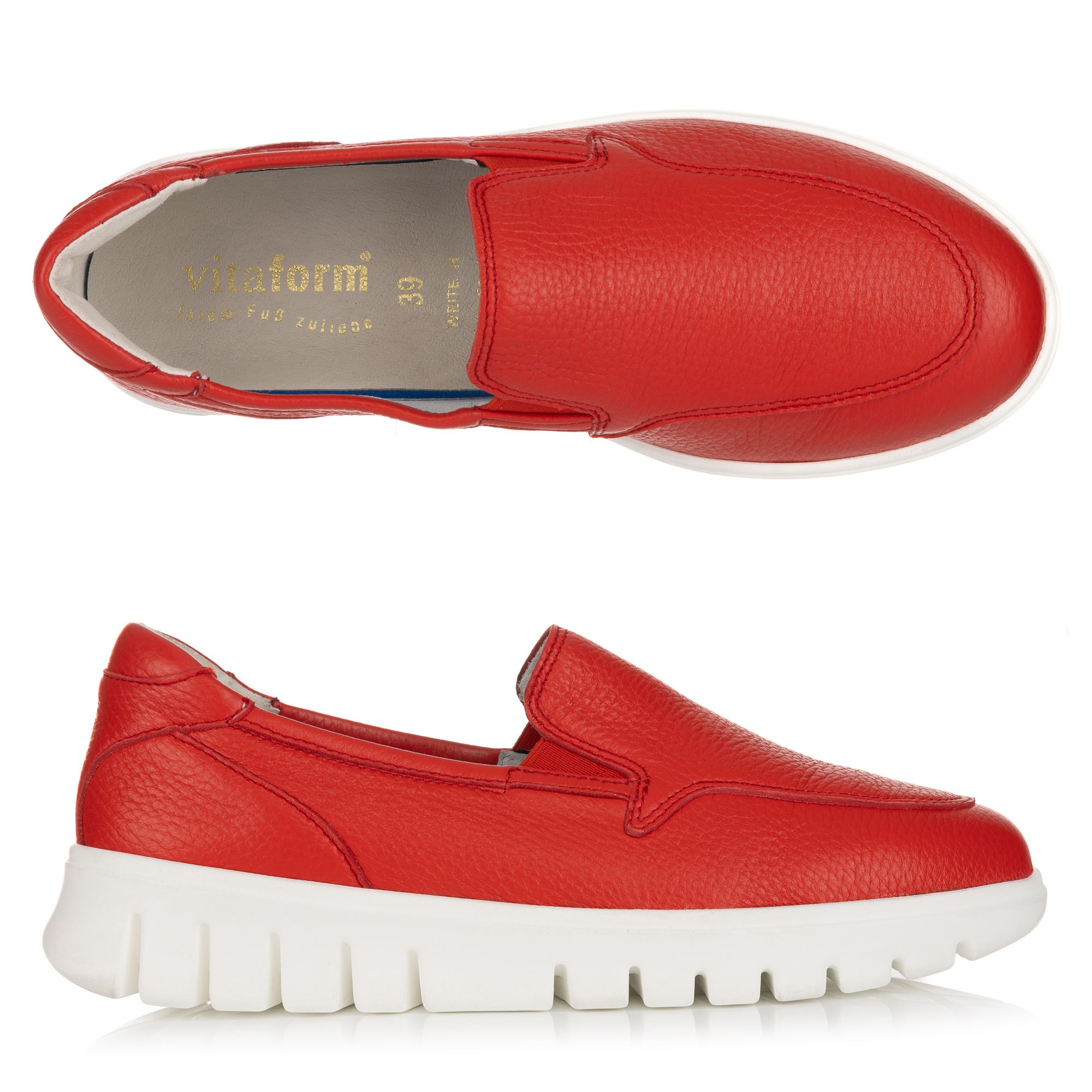 VITAFORM Damen-Slipper Hirschleder flexible Leichtsohle