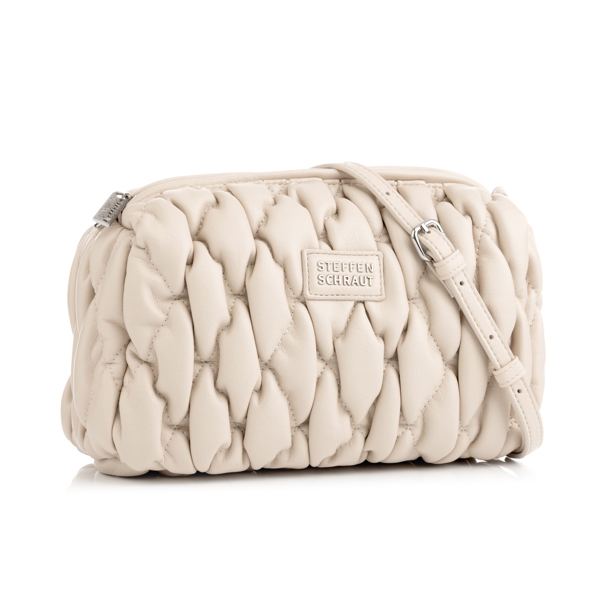 STEFFEN SCHRAUT Umhängetasche geflochten diverse Fächer verstellbarer Riemen