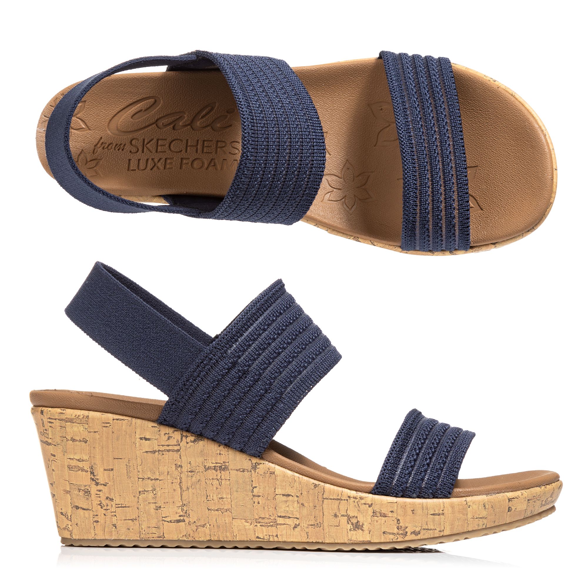 SKECHERS Damen-Sandale Beverlee Sheer Luck Mesh Luxe Foam® Fußbett