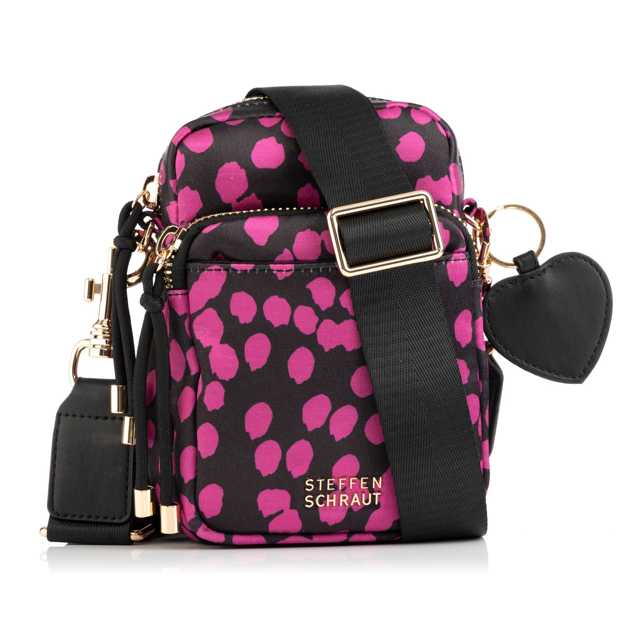 STEFFEN SCHRAUT Crossbody Tasche Nylon gemustert diverse Fächer verstellbarer Riemen