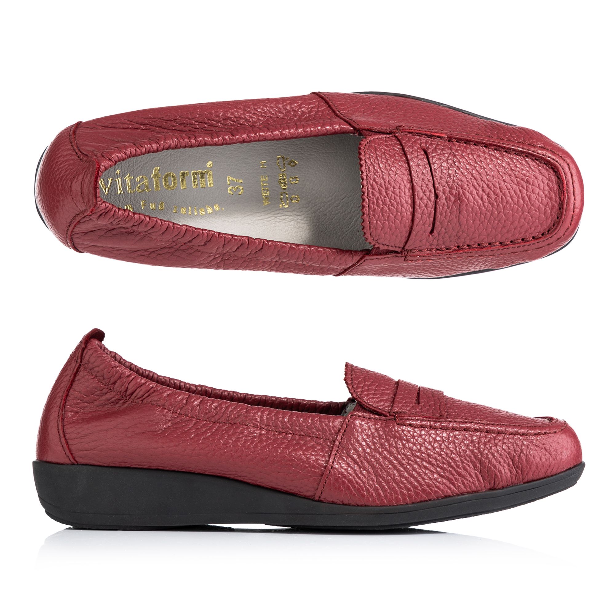 VITAFORM Damen-Mokassin Hirschleder Shock-Absorber Sohle Hilka