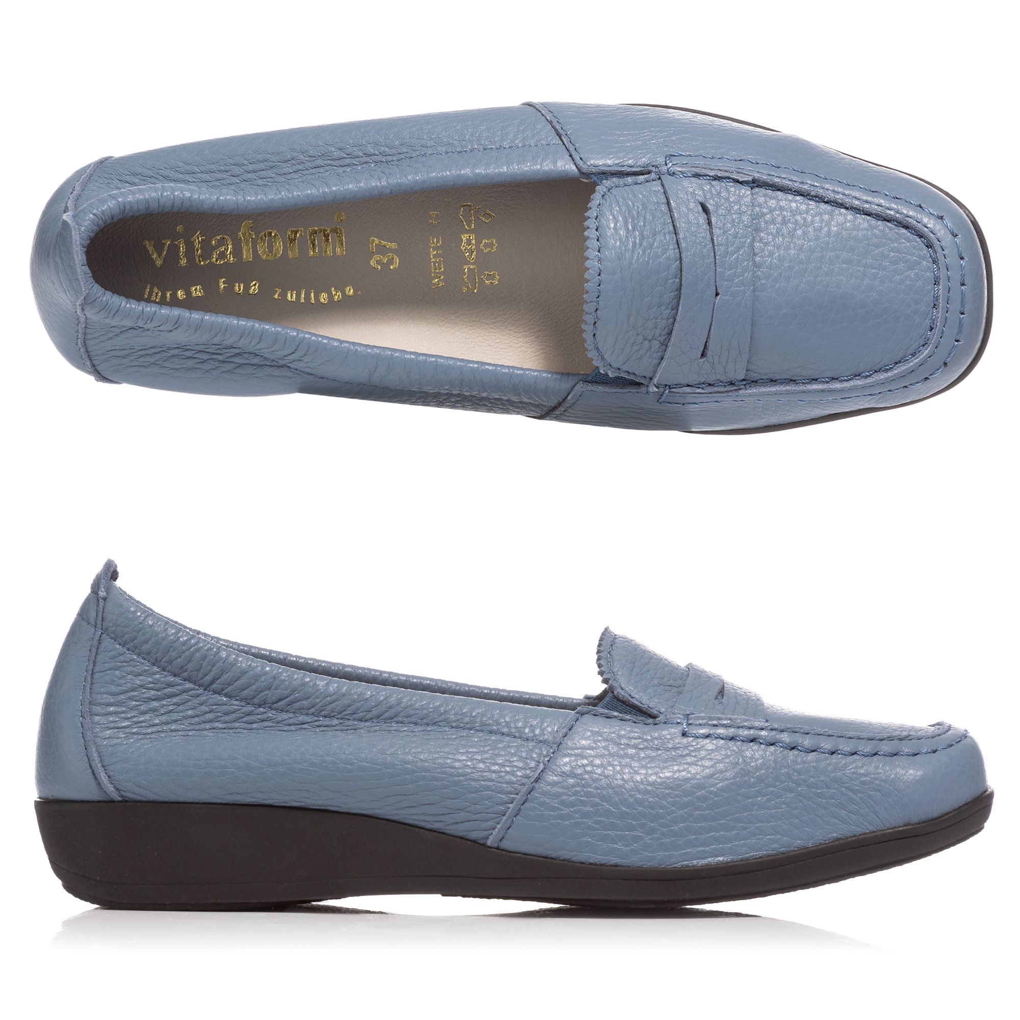 VITAFORM Damen-Mokassin Hirschleder Shock-Absorber Sohle Hilka