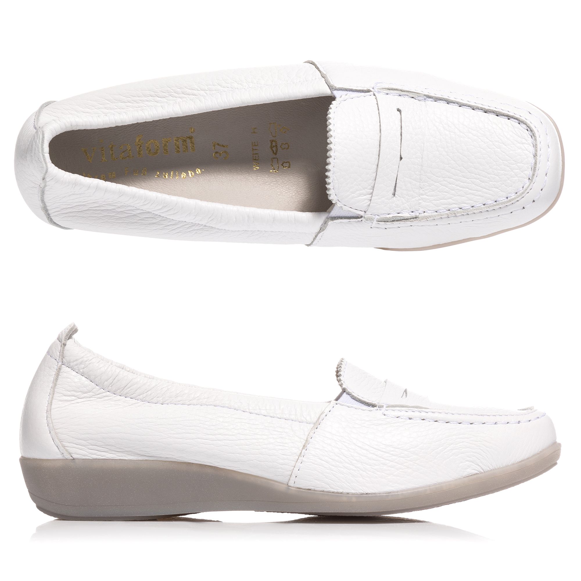 VITAFORM Damen-Mokassin Hirschleder Shock-Absorber Sohle Hilka