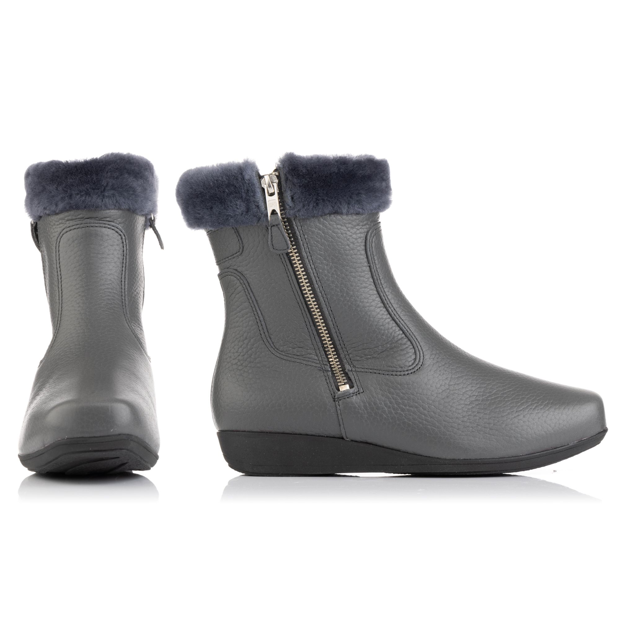 VITAFORM Damen-Stiefelette Hirschleder Lammfellfutter Sohle Hilka
