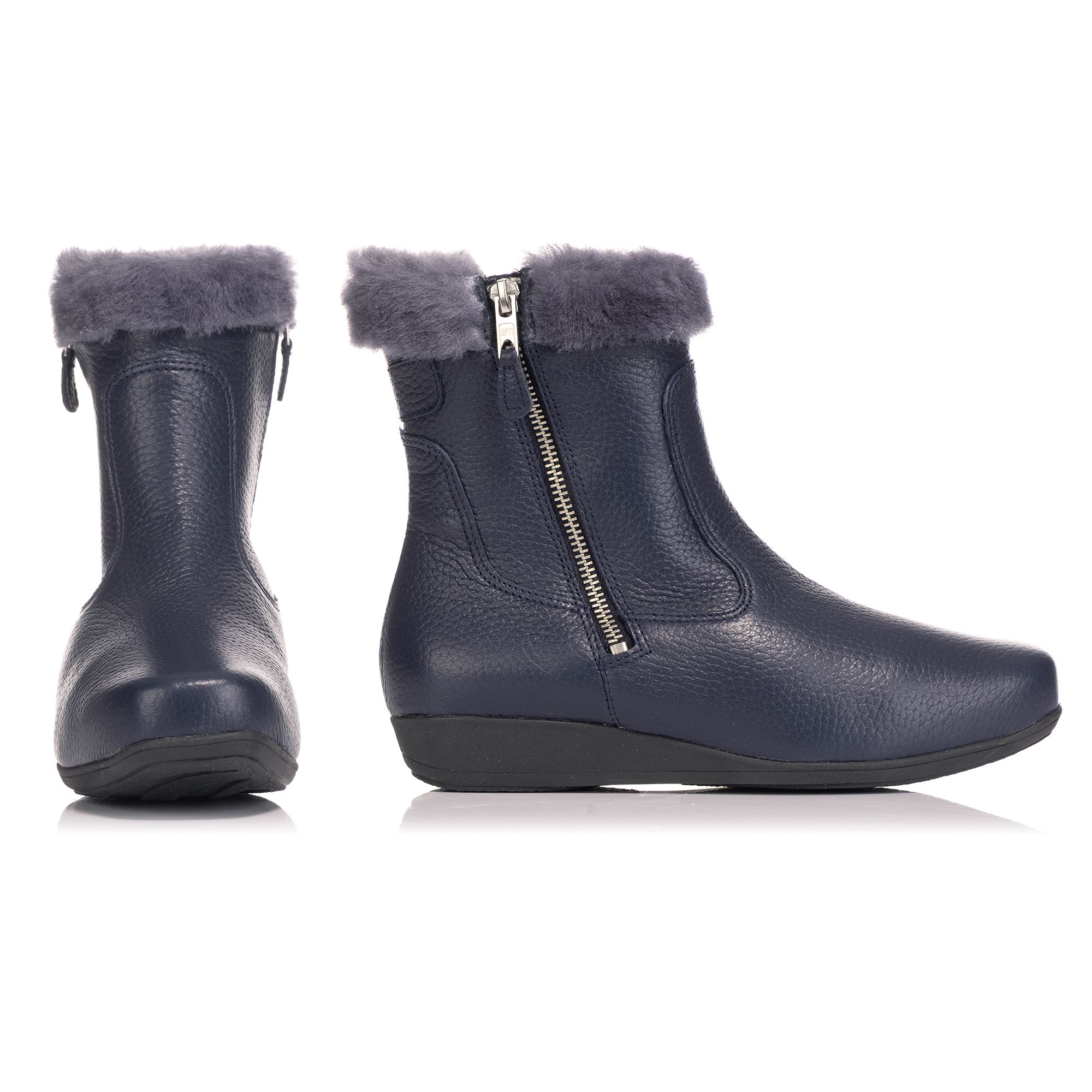 VITAFORM Damen-Stiefelette Hirschleder Lammfellfutter Sohle Hilka