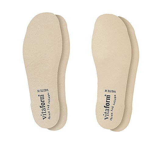VITAFORM Fußbetten für Sandaletten lederbezogen Doppelpack