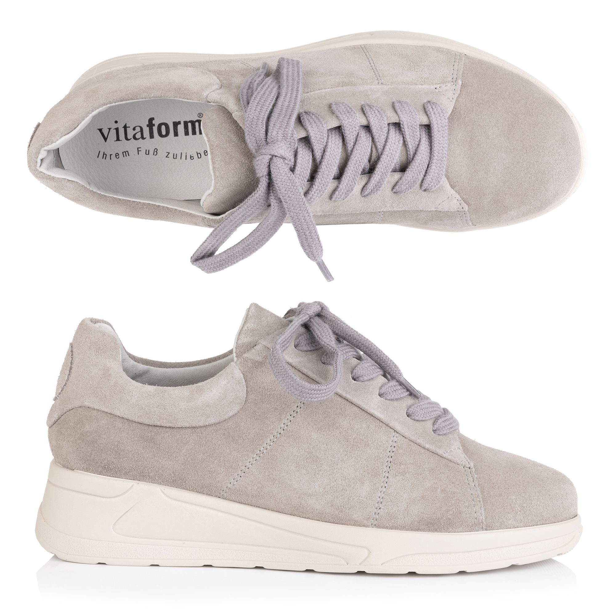 VITAFORM Damen-Sneaker Veloursleder Luftpolsterfußbett Sohle Valentina