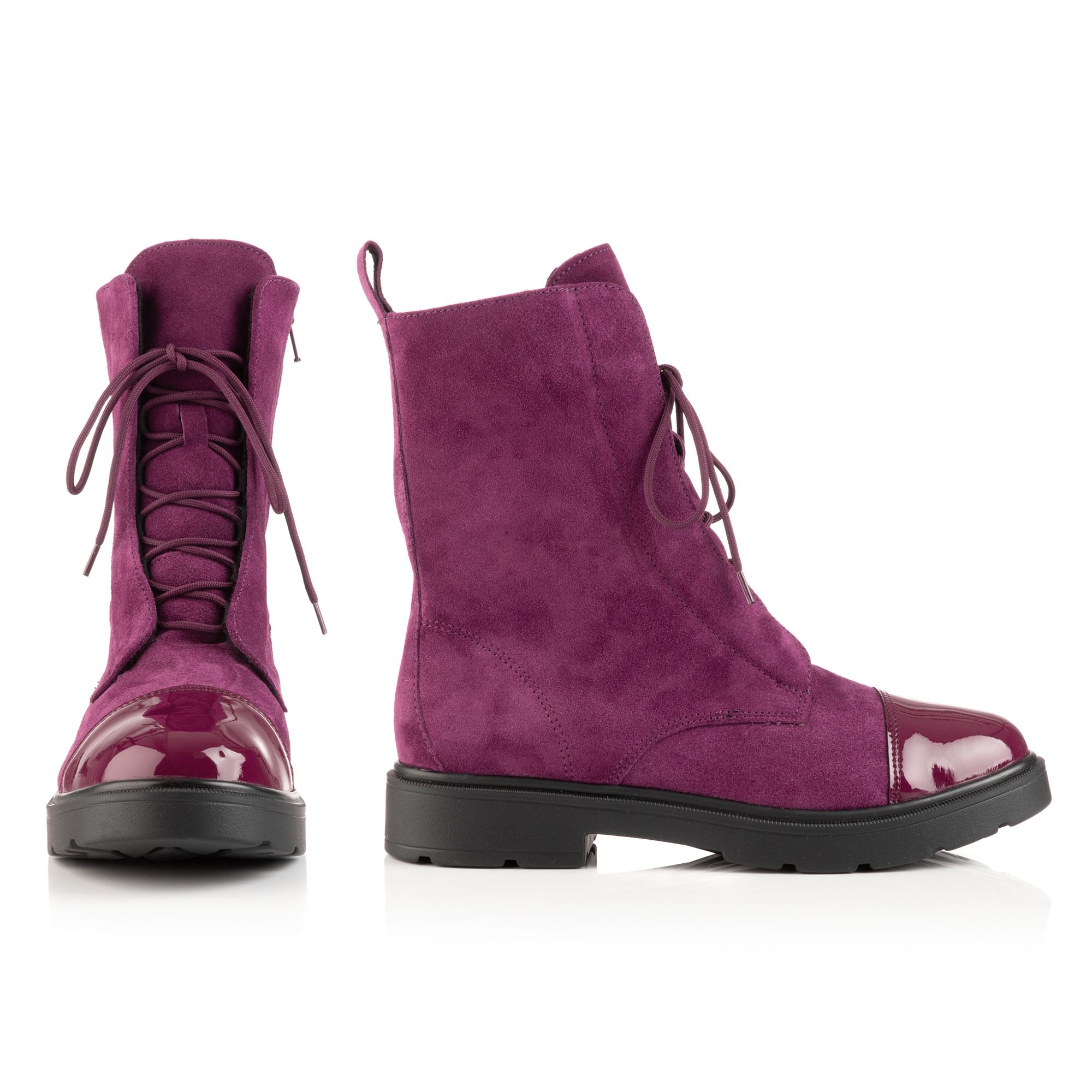 VITAFORM Damen-Stiefelette Veloursleder seitl. Reißverschluss Sohle Finja