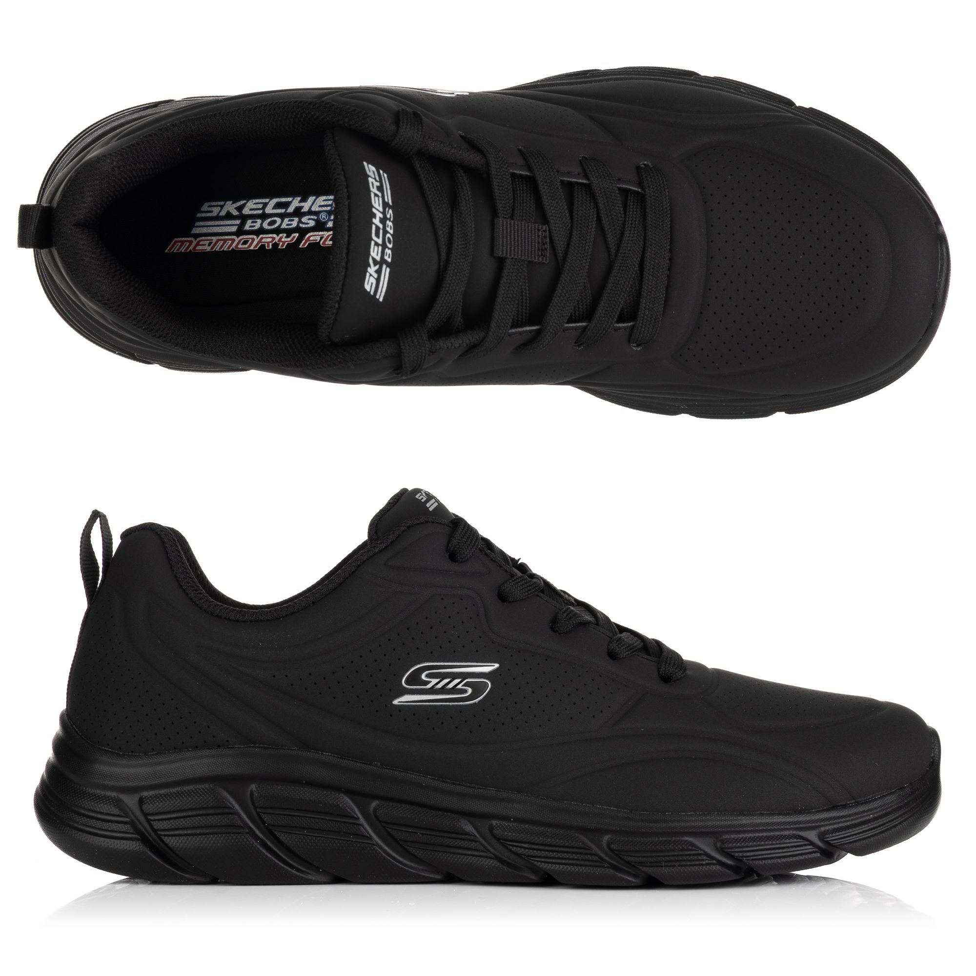 SKECHERS Damen-Sneaker Bobs B Flex Memory Foam Materialmix