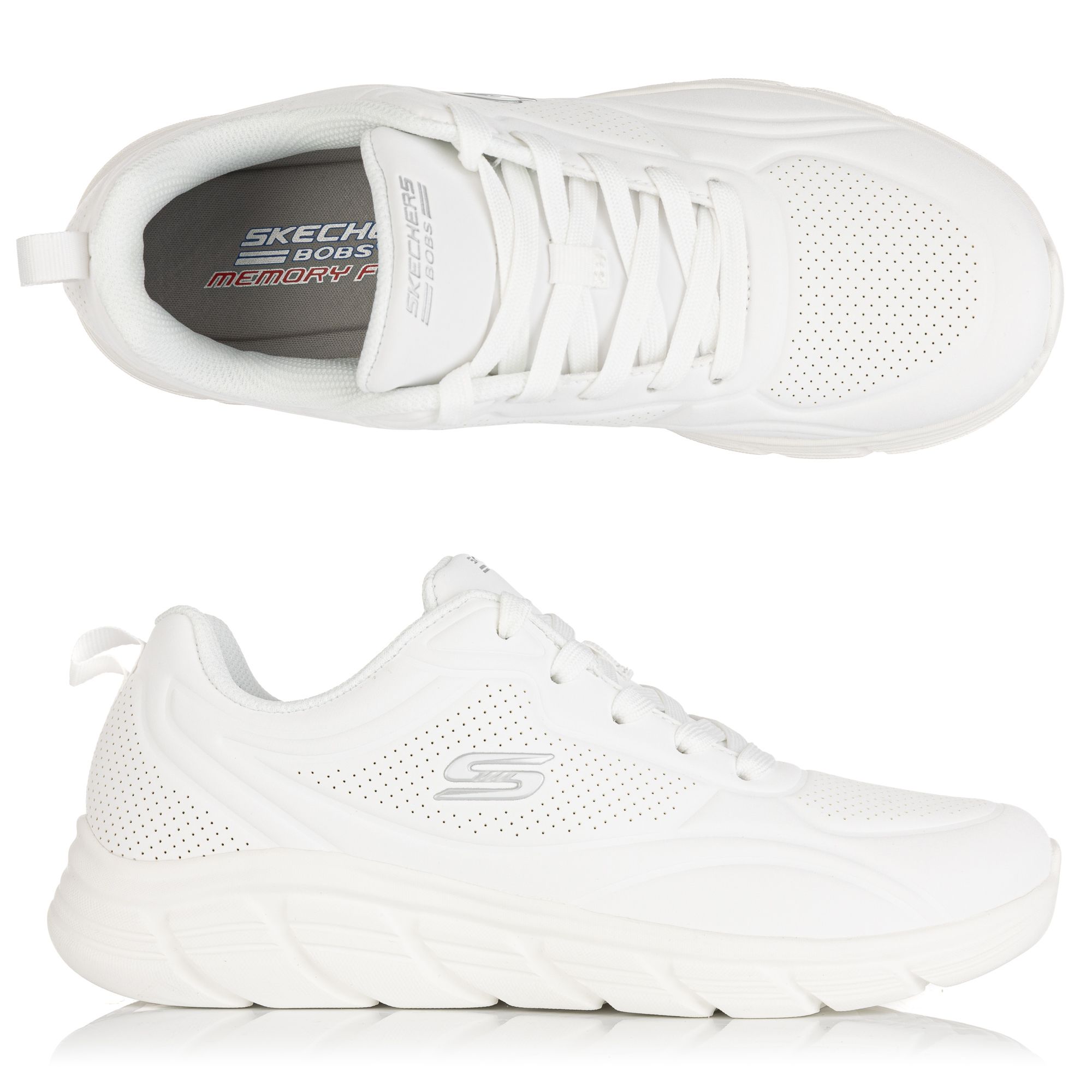 SKECHERS Damen-Sneaker Bobs B Flex Memory Foam Materialmix