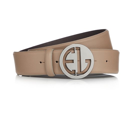 EVA LUTZ Damen-Gürtel echt Leder Logo-Detail Breite ca. 3,5cm