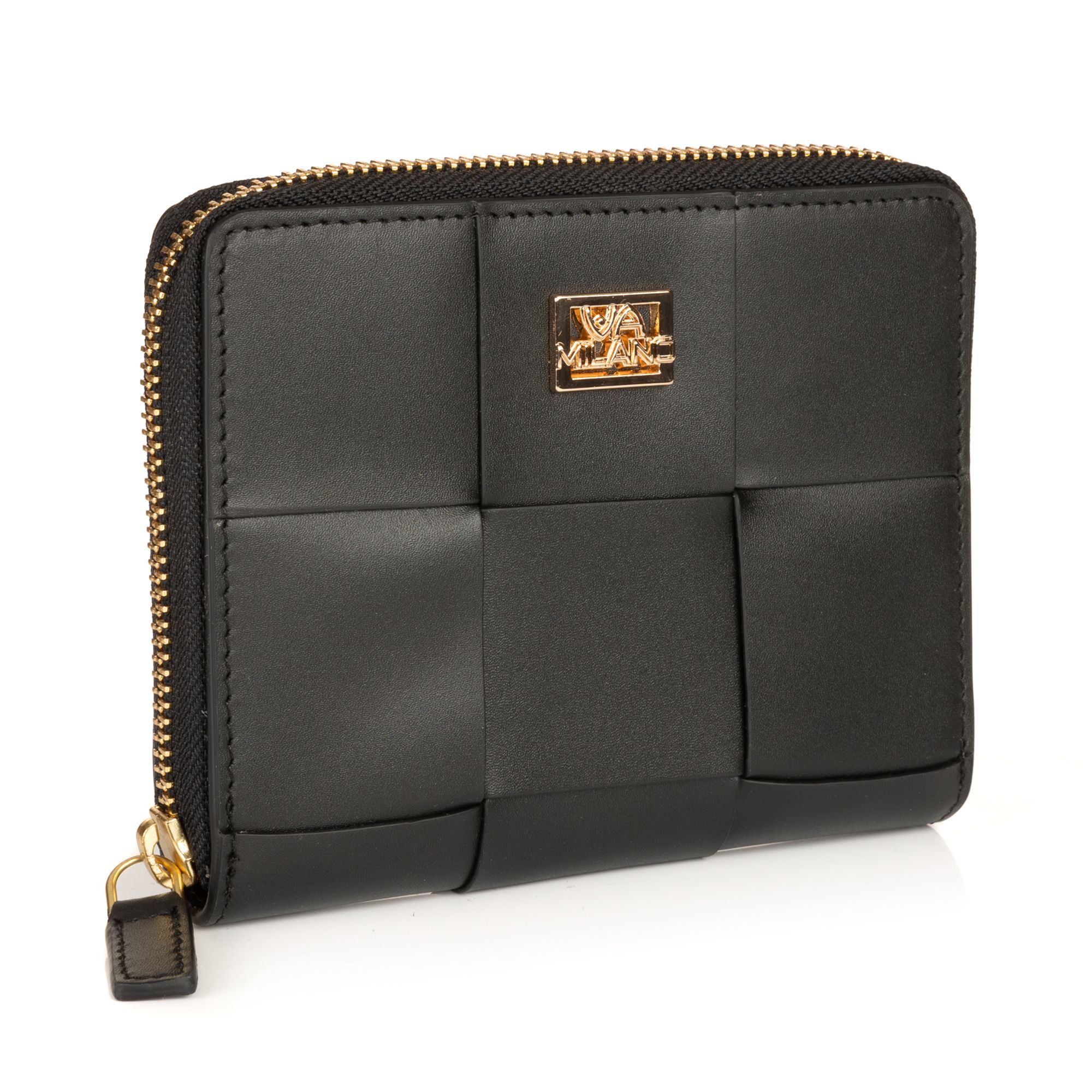 VIA MILANO Geldbörse echt Leder Reißverschluss div. Fächer