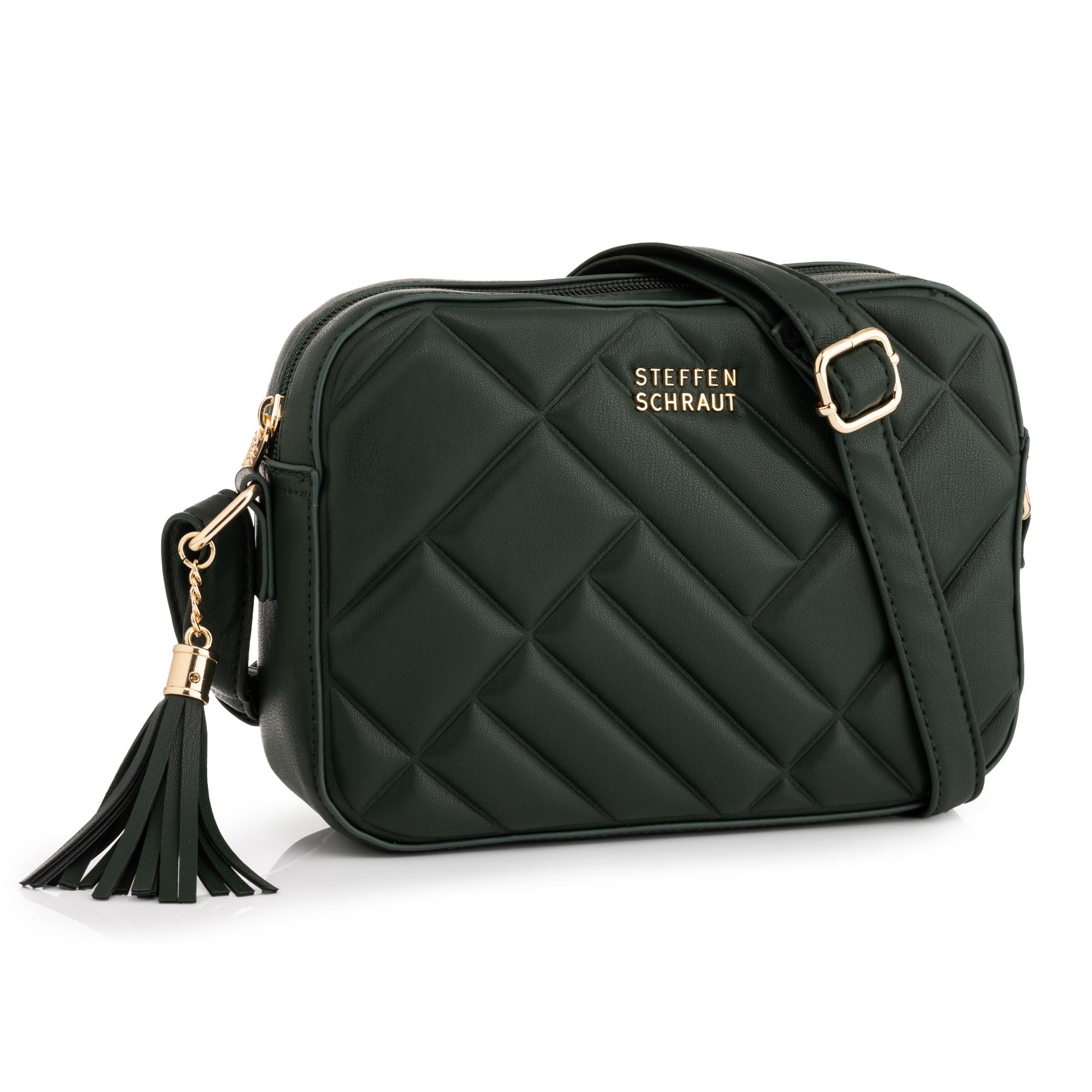 STEFFEN SCHRAUT Schultertasche gesteppt div. Fächer verst. Schulterriemen