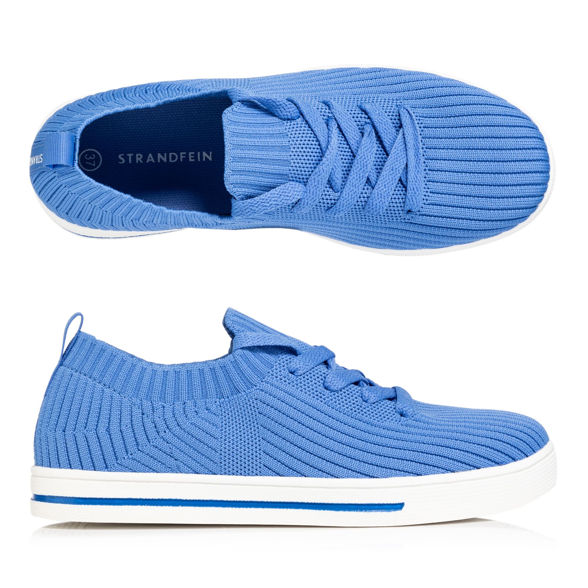 STRANDFEIN Damen-Sneaker Textil Schnürung Strick-Optik