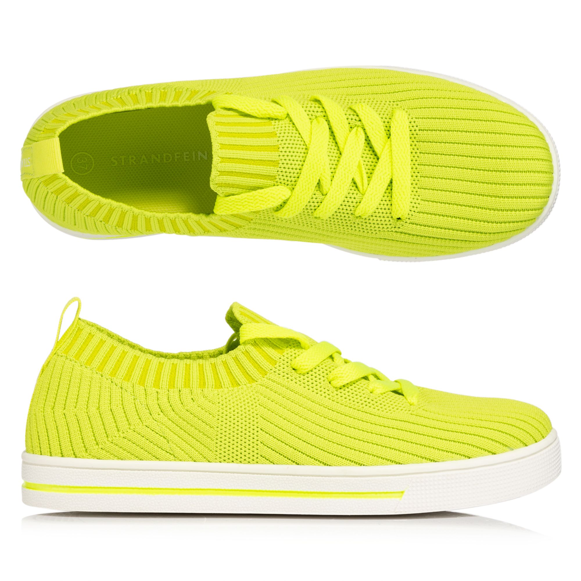 STRANDFEIN Damen-Sneaker Textil Schnürung Strick-Optik