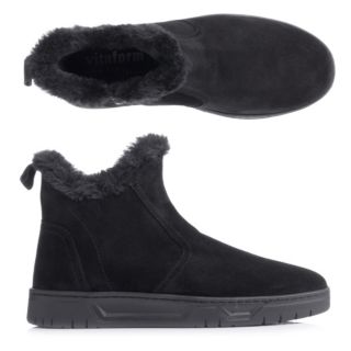 VITAFORM Damen-Stiefelette Veloursleder Plüschfellfutter Sohle Marla