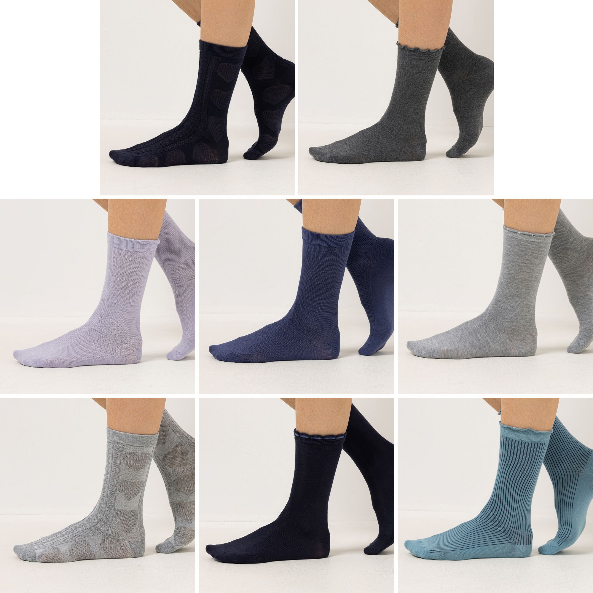 MUK LUKs Damensocken Einheitsgröße 36-41 8er Pack