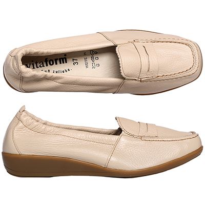 VITAFORM Damen-Mokassin Hirschleder Shock-Absorber Sohle Hilka