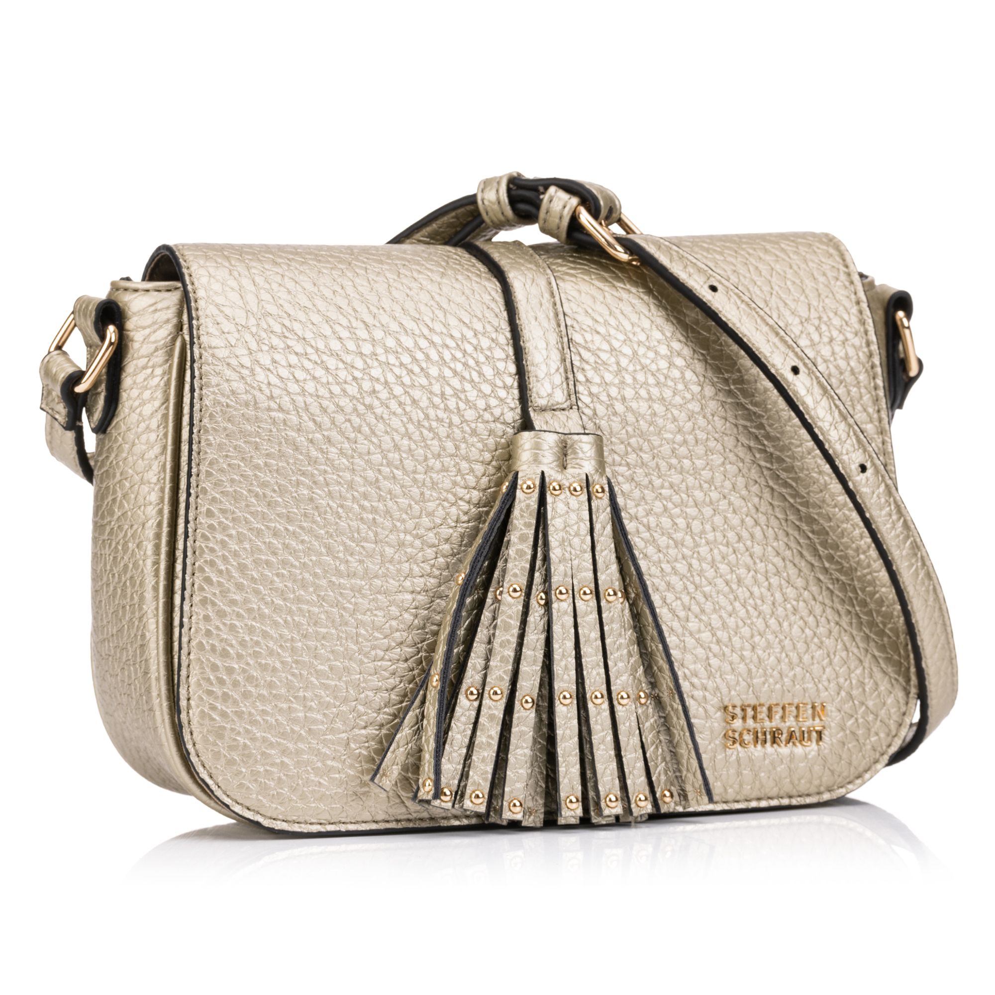 STEFFEN SCHRAUT Schultertasche Metallic-Optik div. Fächer verst. Schulterriemen