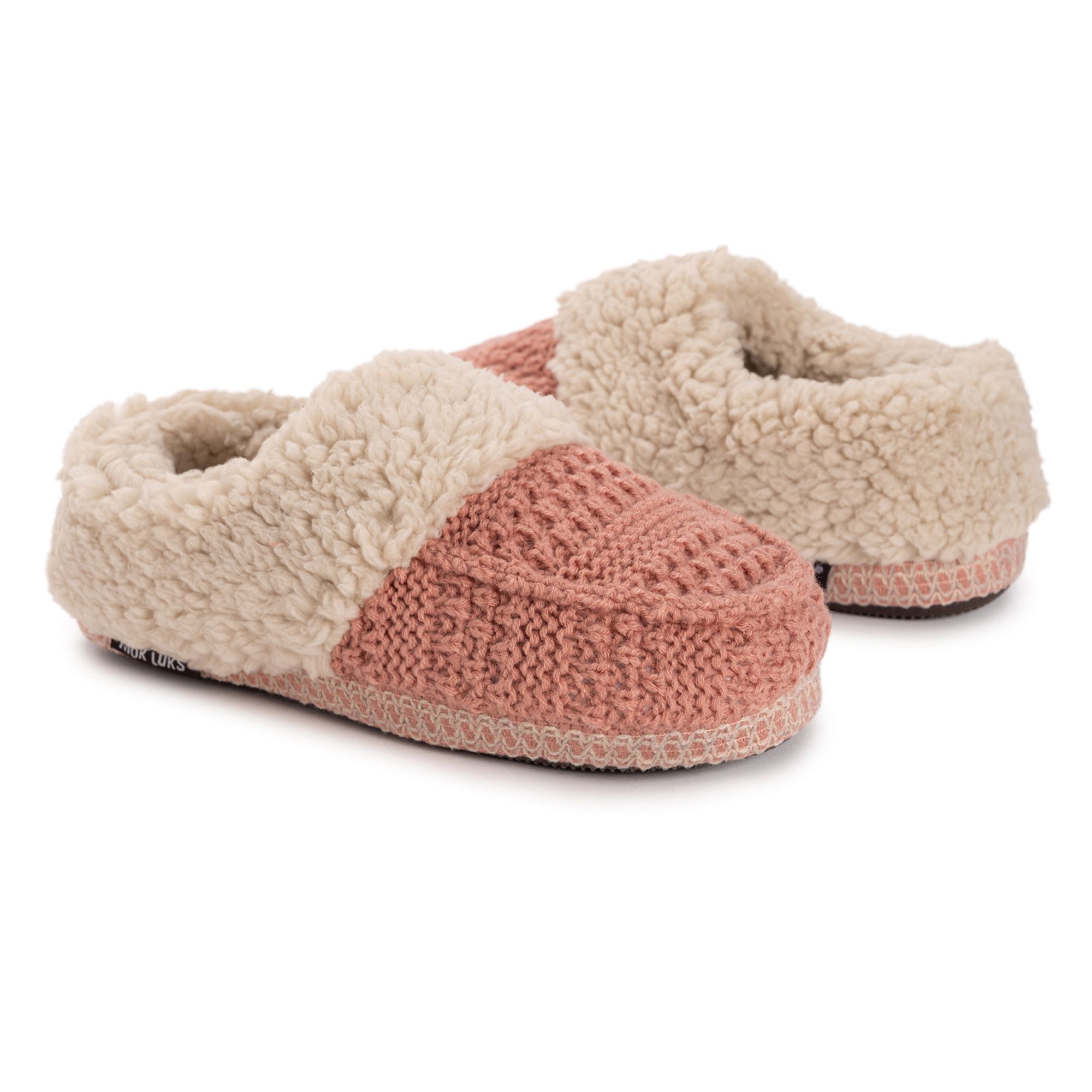 MUK LUKs Damen Hausschuhe Strickoptik gefüttert waschbar