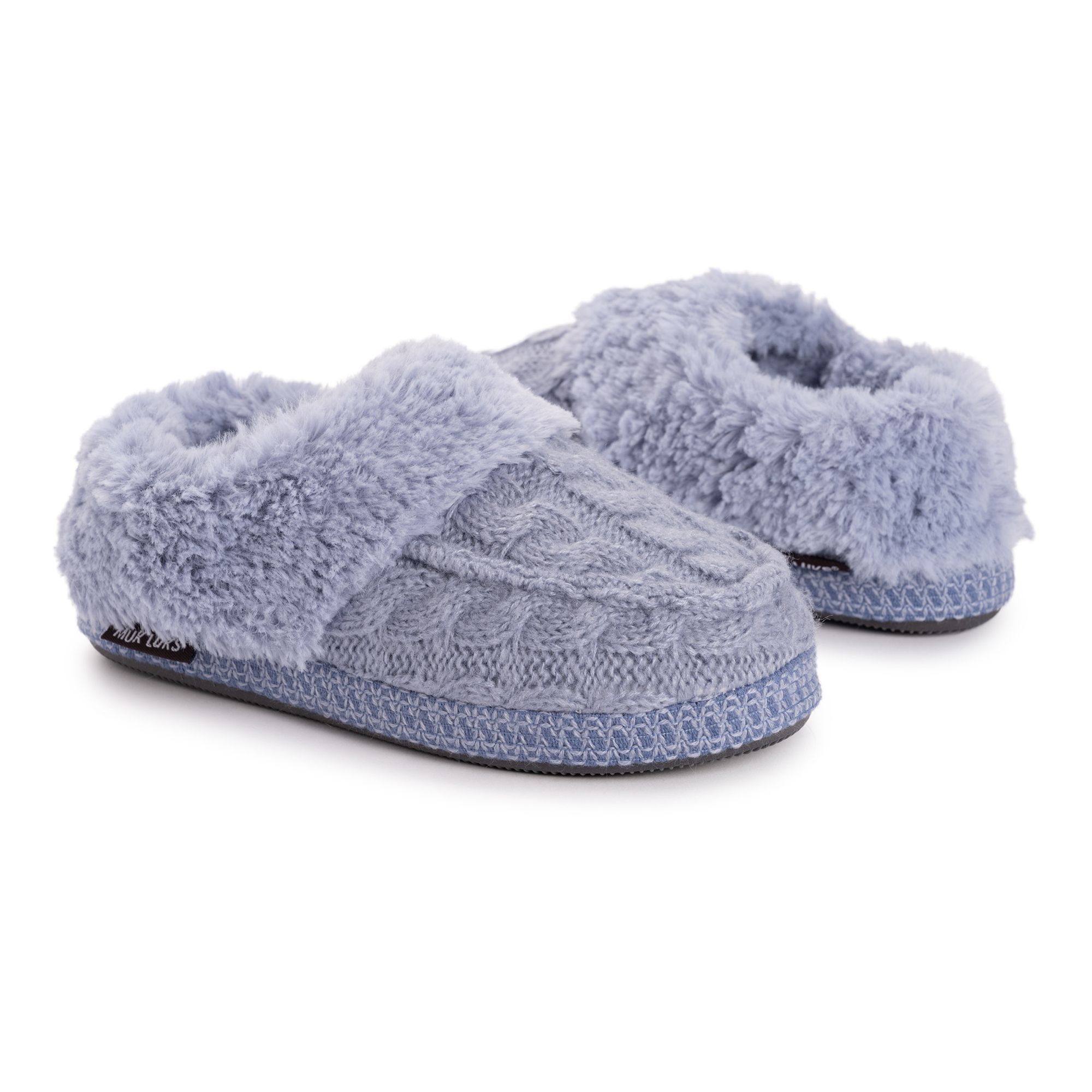 MUK LUKs Damen Hausschuhe Strickoptik gefüttert waschbar