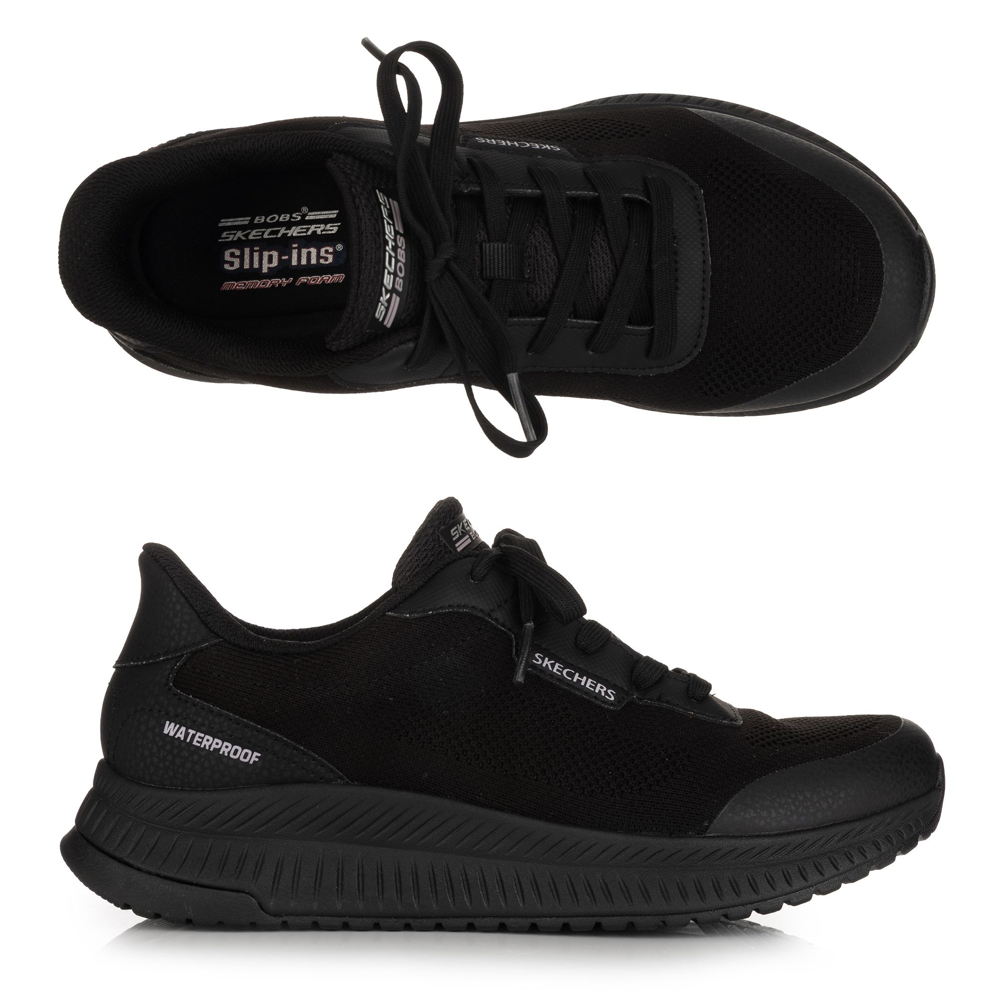 SKECHERS Damen-Slipper Bobs Squad 4 Wasserdicht Hands Free Slip-ins®