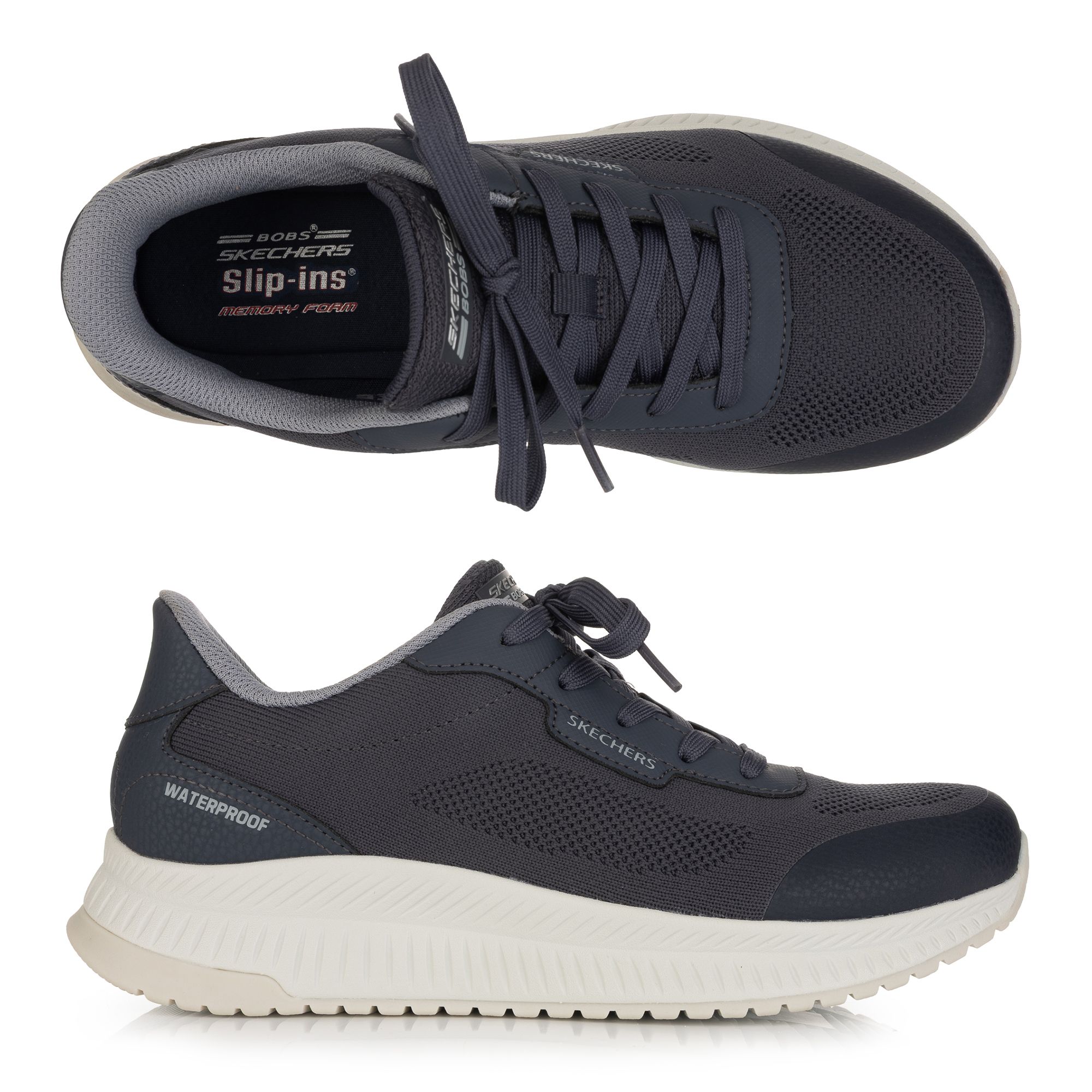 SKECHERS Damen-Slipper Bobs Squad 4 Wasserdicht Hands Free Slip-ins®