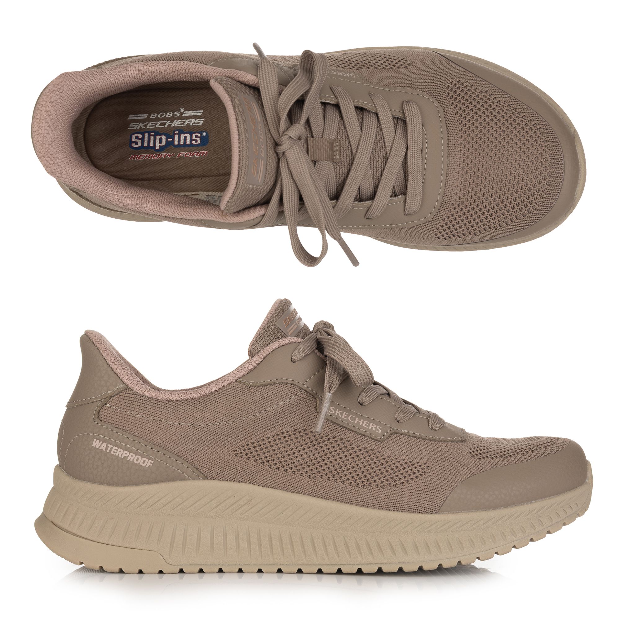 SKECHERS Damen-Slipper Bobs Squad 4 Wasserdicht Hands Free Slip-ins®