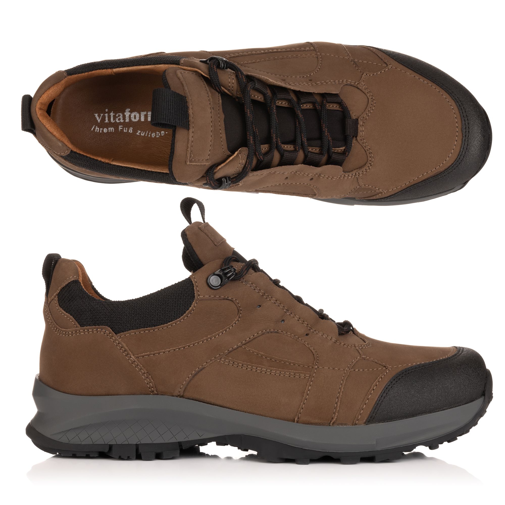 VITAFORM Herren-Trekkingschuh Nubukleder Schnürung Trekkingsohle