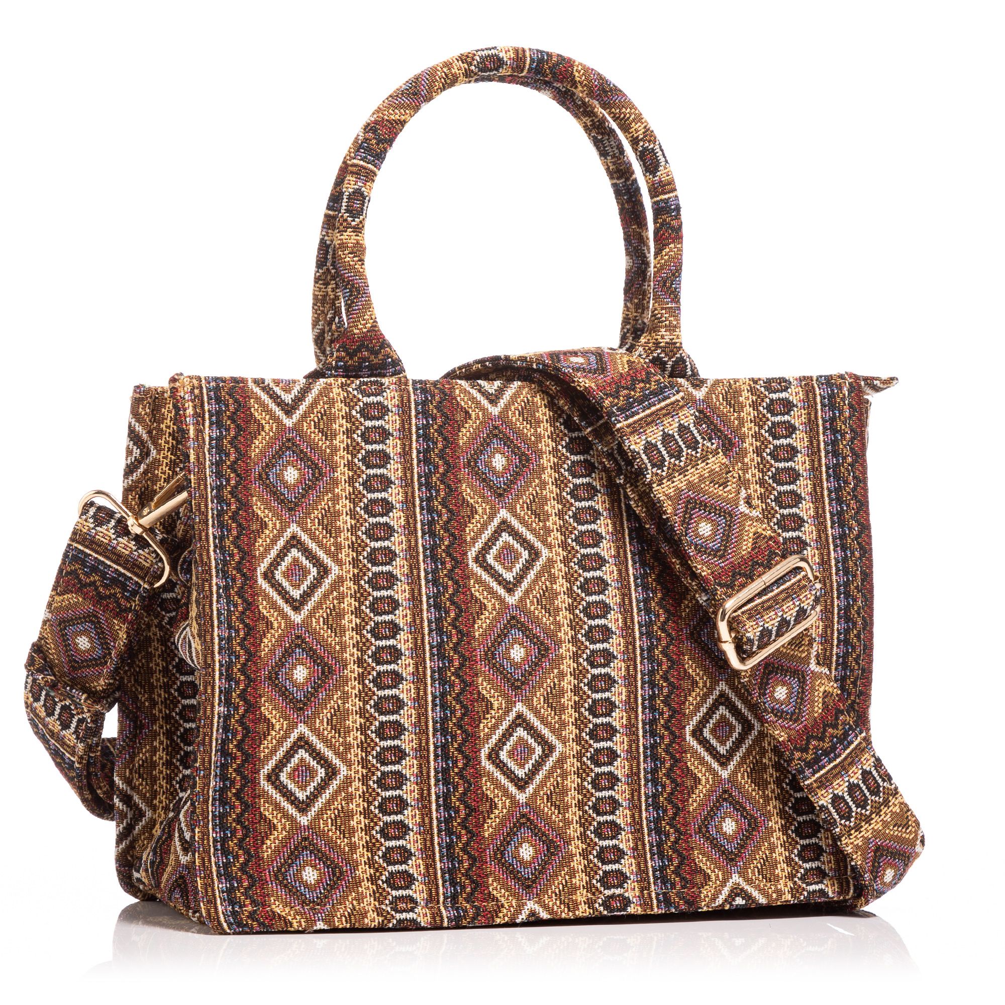 DINE 'N' DANCE Mini-Shopper Jacquard diverse Fächer abnehmbarer Riemen