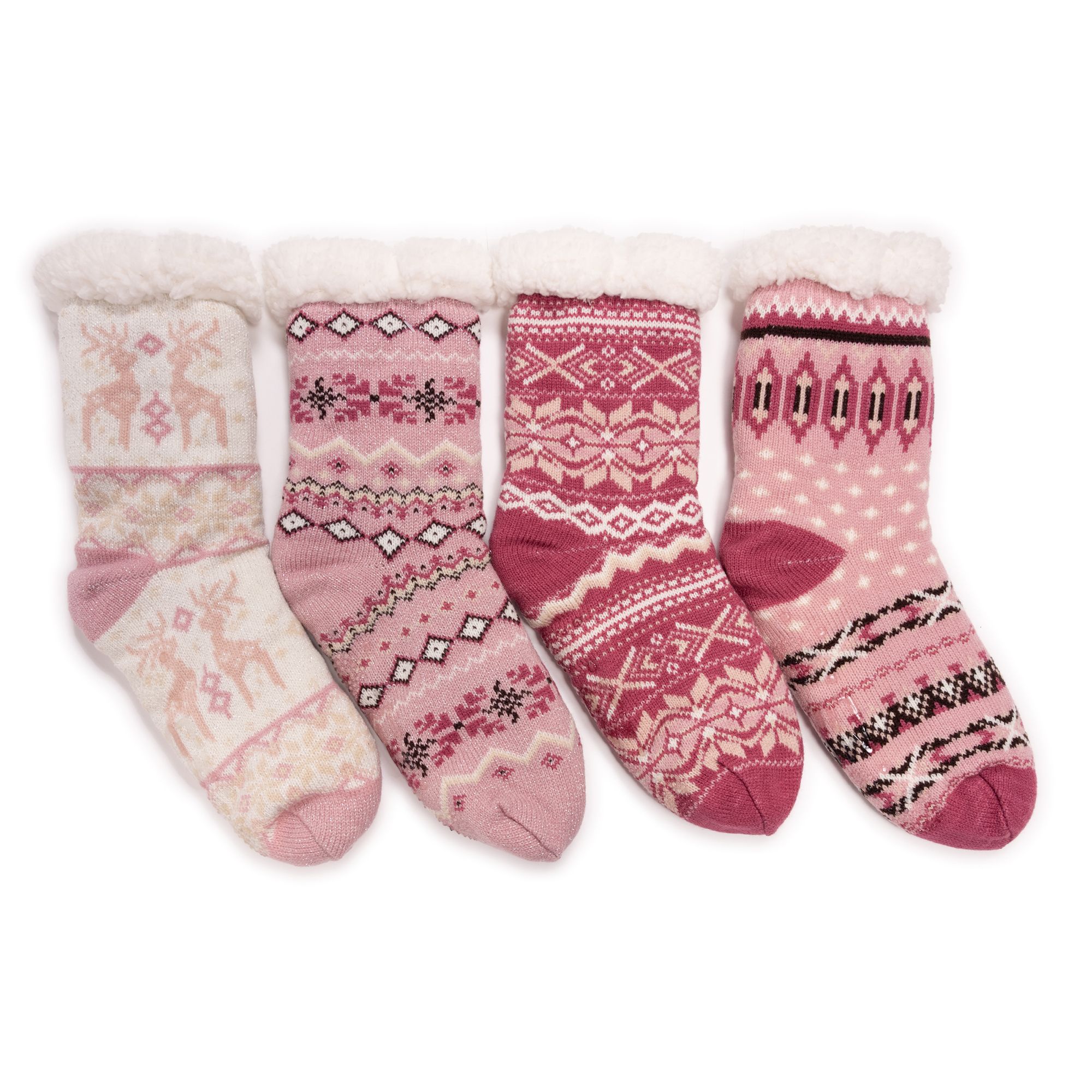 MUK LUKs Stoppersocken gefüttert gemustert 4er Pack
