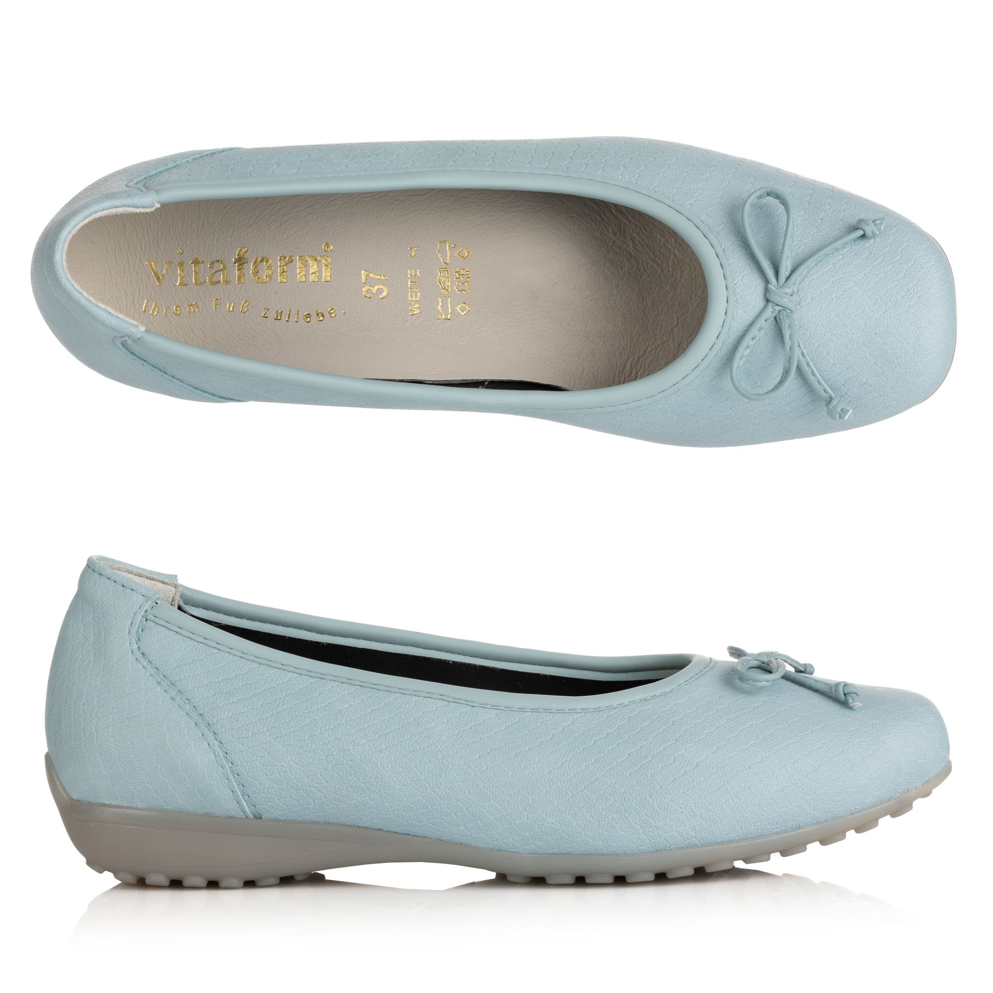 VITAFORM Ballerina Stretchmaterial Struktur-Optik Sohle Hanne