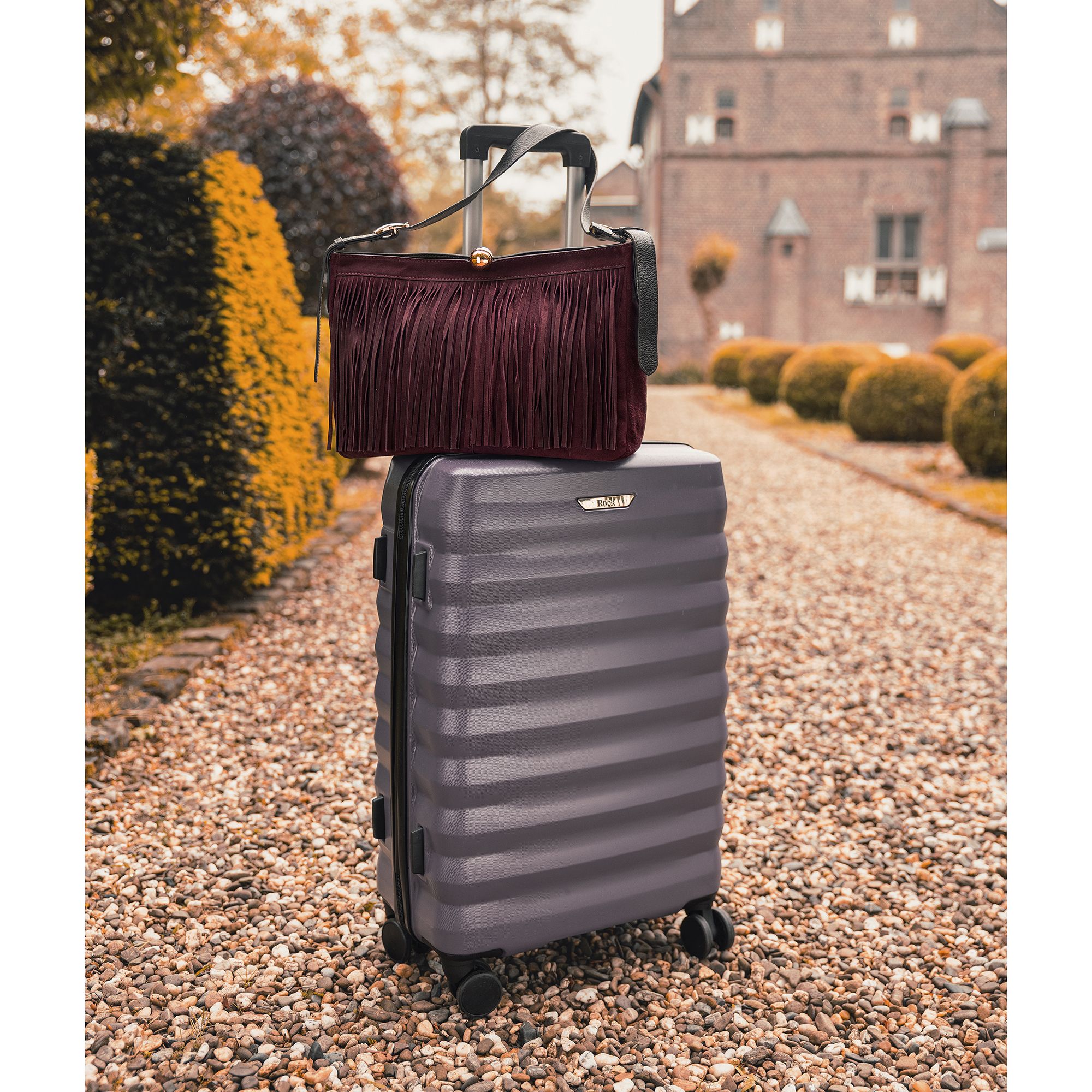 DAWID by Dawid Tomaszewski Schultertasche echt Leder Fransen