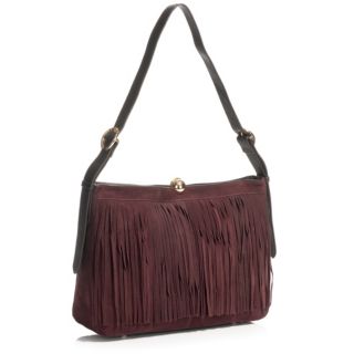 DAWID by Dawid Tomaszewski Schultertasche echt Leder Fransen