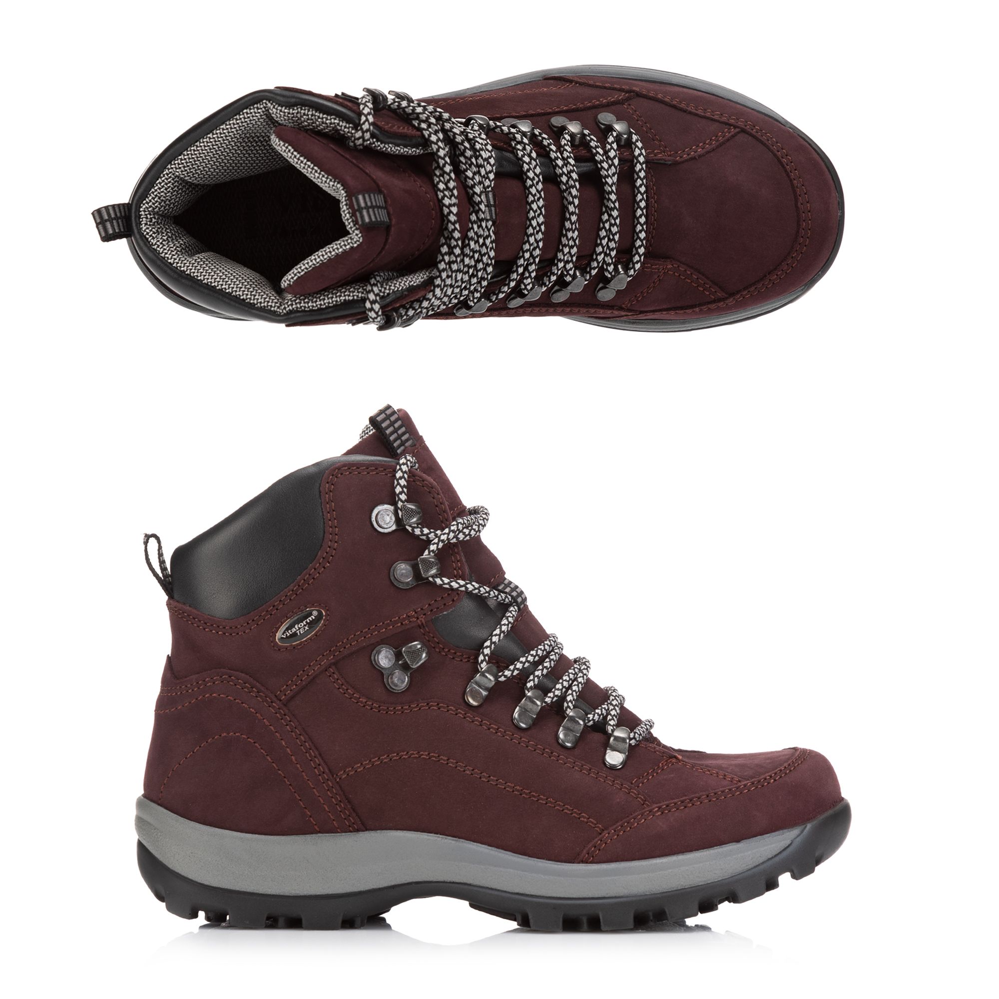 VITAFORM Damen-Trekkingschuh Nubukleder Texmembran Schnürung