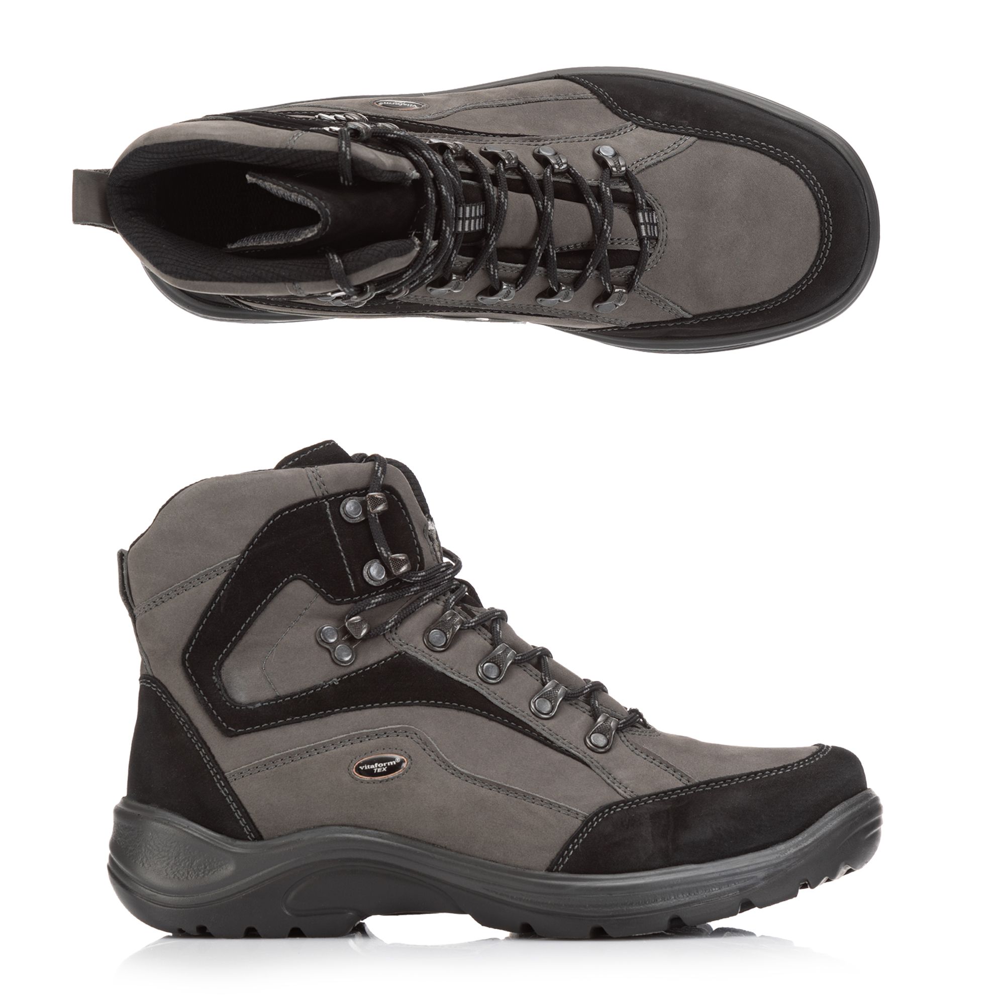 VITAFORM Herren-Trekkingschuh Nubukleder Texmembran Schnürsenkel