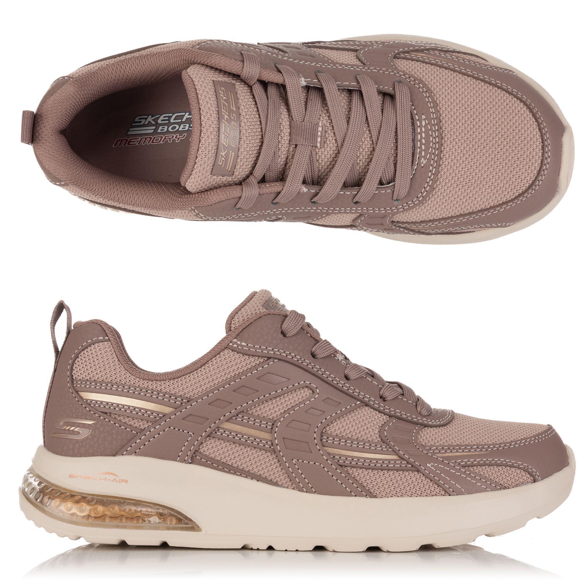 SKECHERS Damen-Sneaker Bobs Vision Air Skech Air®-Logo Materialmix