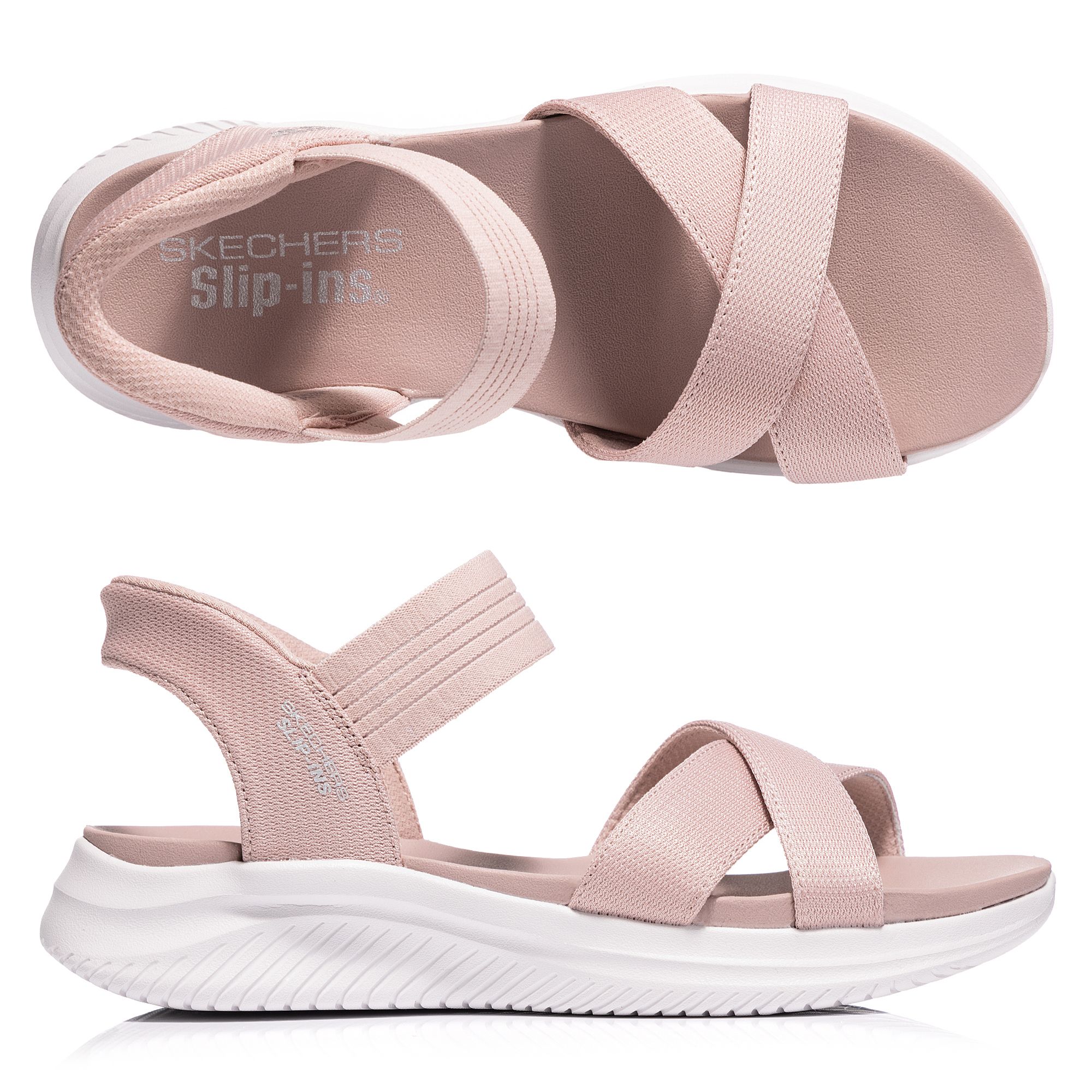 SKECHERS Damen-Sandale Ultra Flex 3.0 Mesh Hands Free Slip-ins®