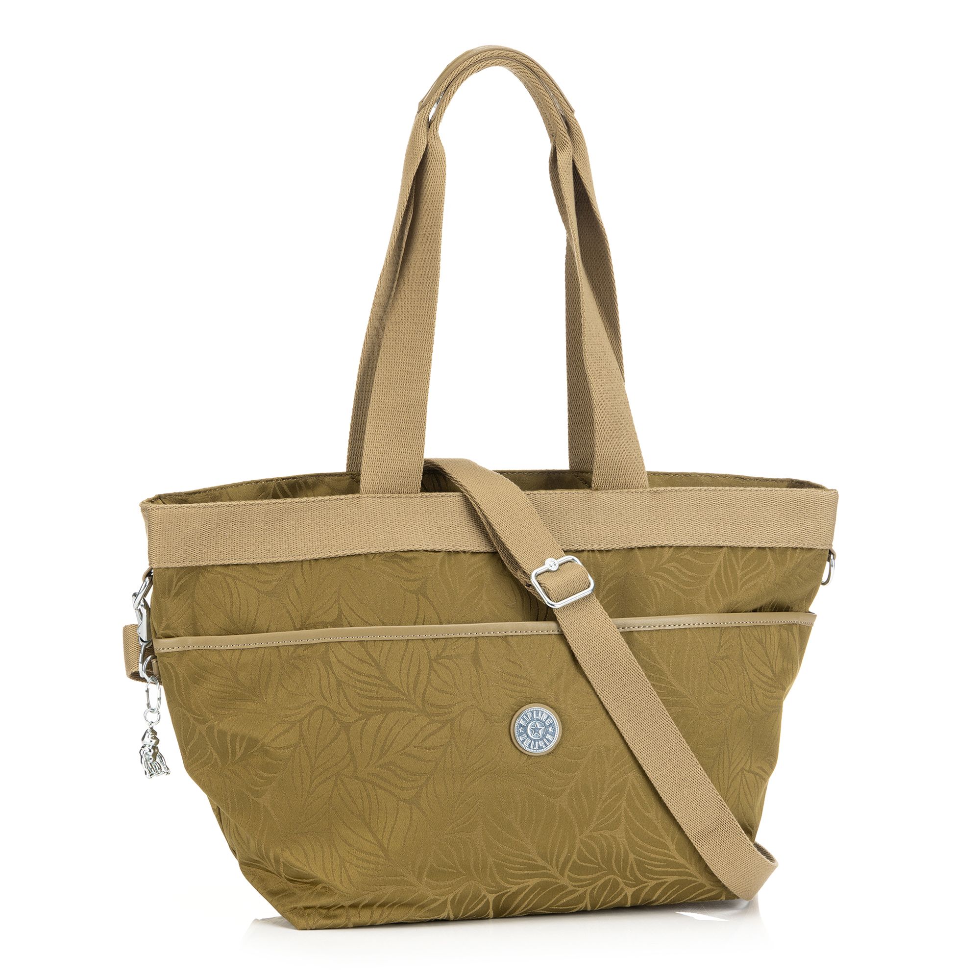 KIPLING® Medium-Shopper Neeja Jacquard-Optik Blätter-Dessin