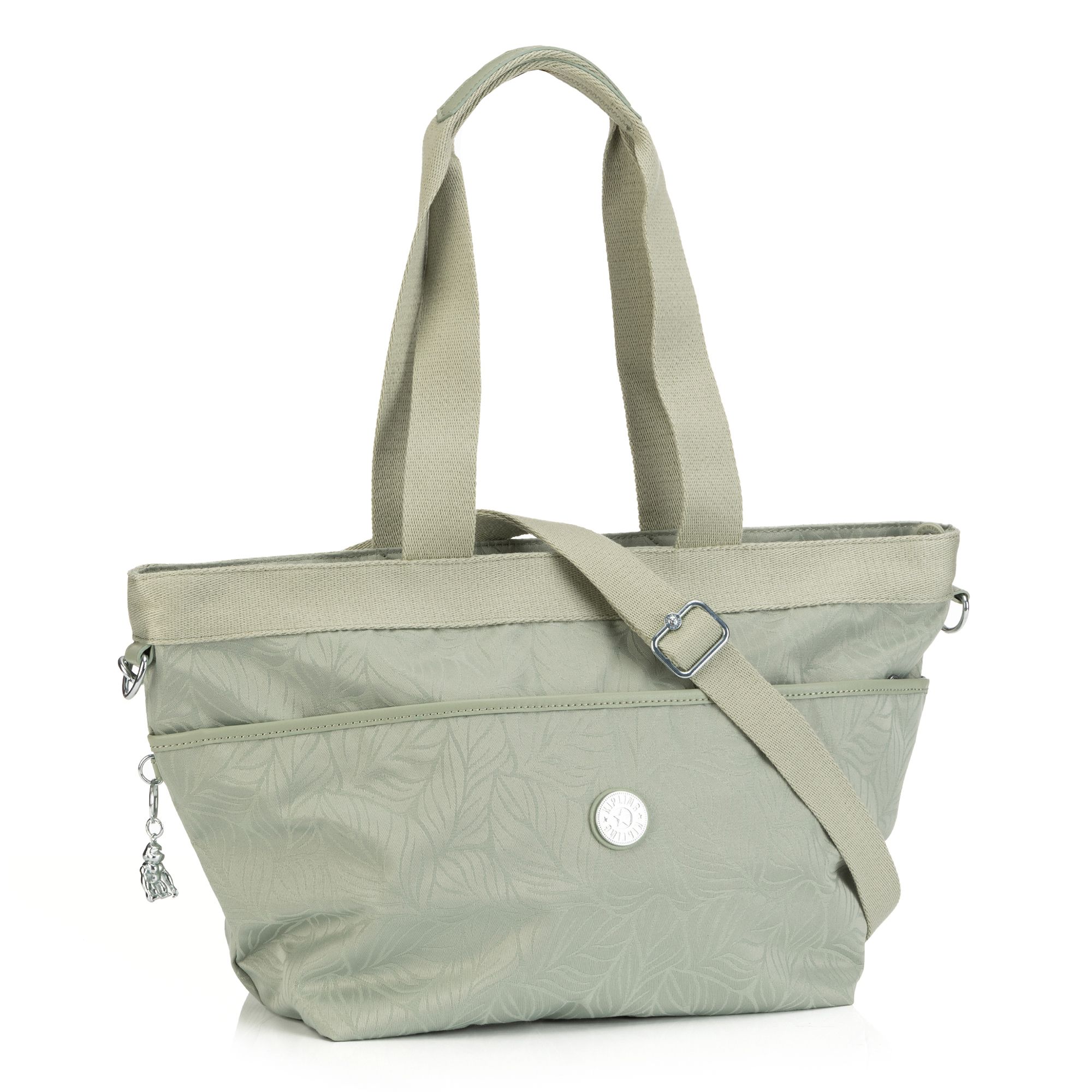 KIPLING® Medium-Shopper Neeja Jacquard-Optik Blätter-Dessin