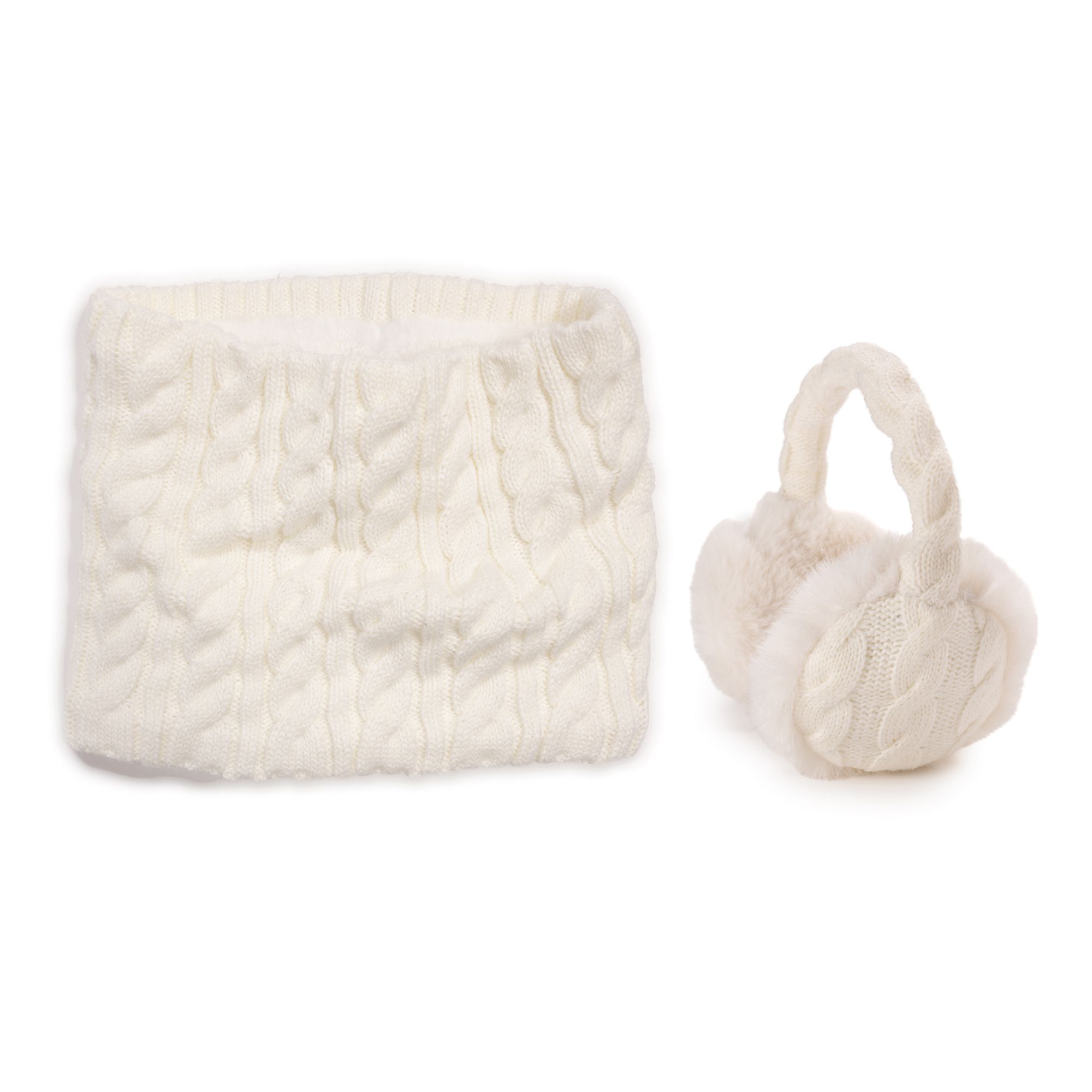 MUK LUKs Ohren -/ Halswärmer weich gefüttert 2tlg. Set