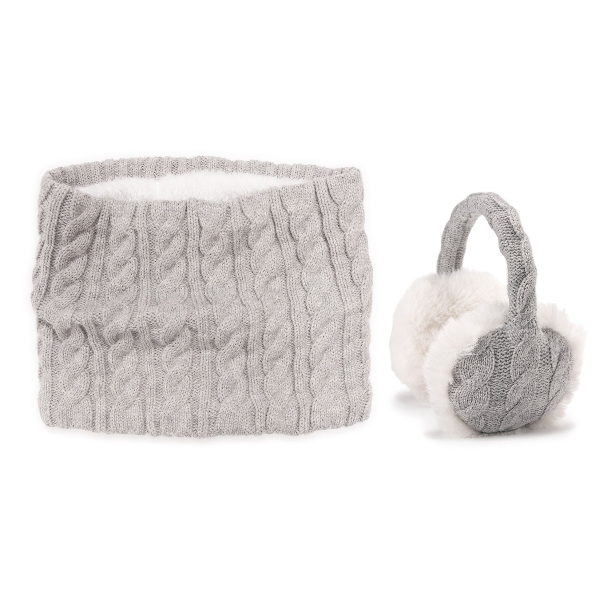 MUK LUKs Ohren -/ Halswärmer weich gefüttert 2tlg. Set