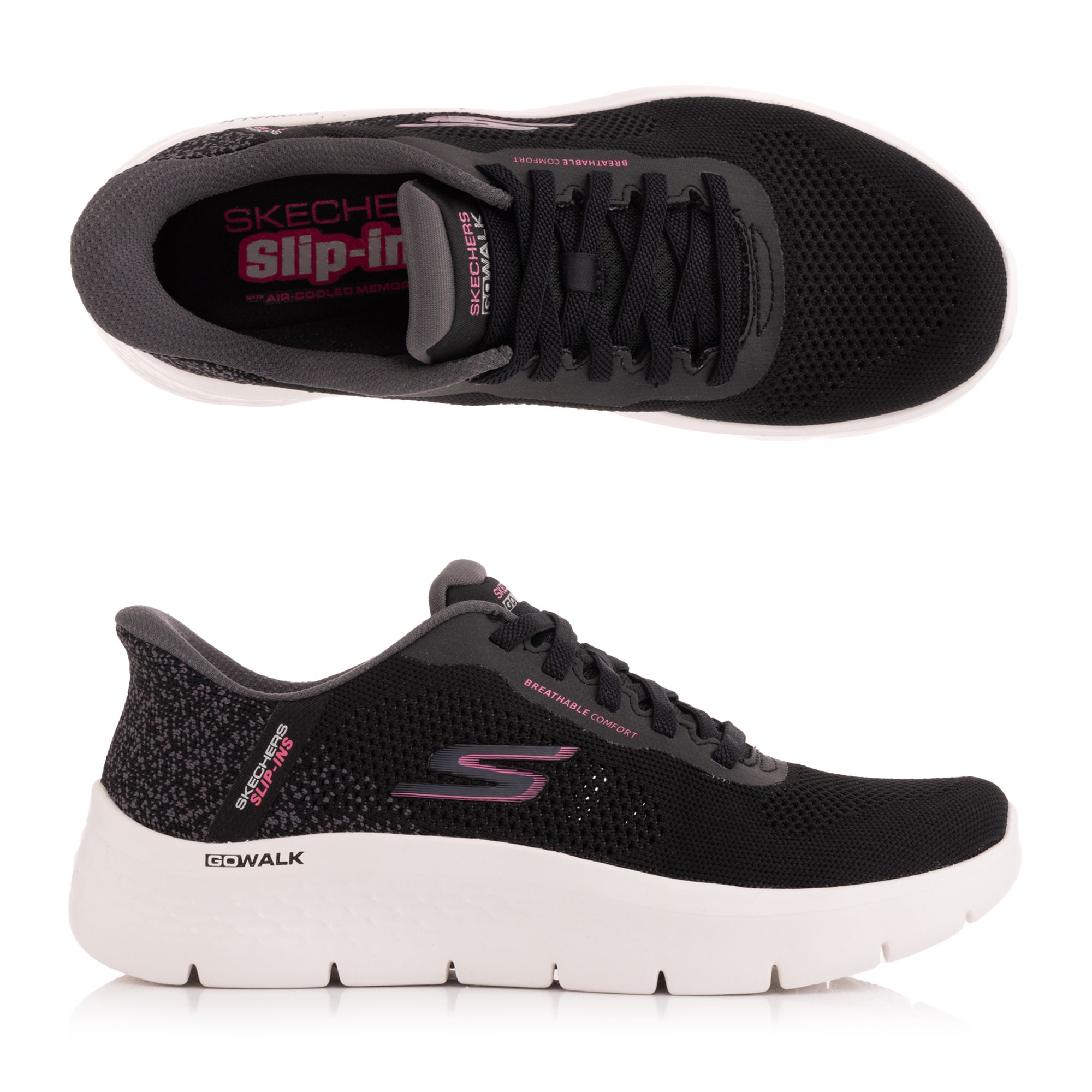 SKECHERS Damen-Slipper Go Walk Flex Safiya Strick Memory Foam