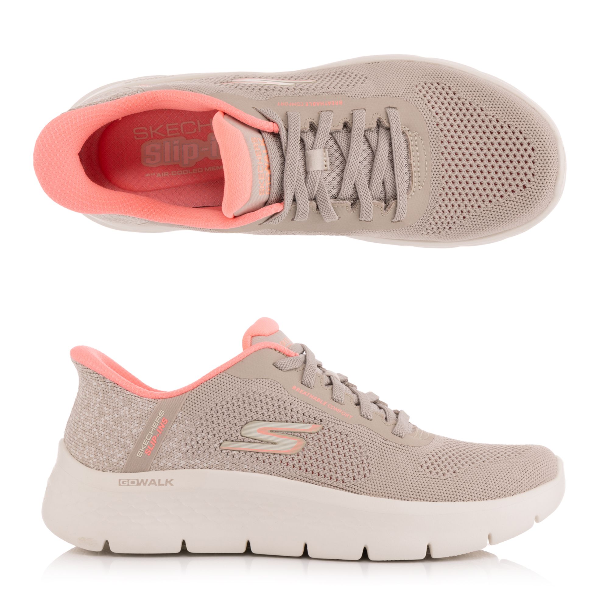 SKECHERS Damen-Slipper Go Walk Flex Safiya Strick Memory Foam