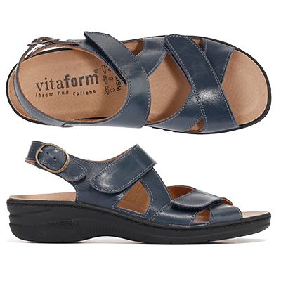 VITAFORM Sandalette echt Leder Klettverschlüsse Absatz ca. 3cm