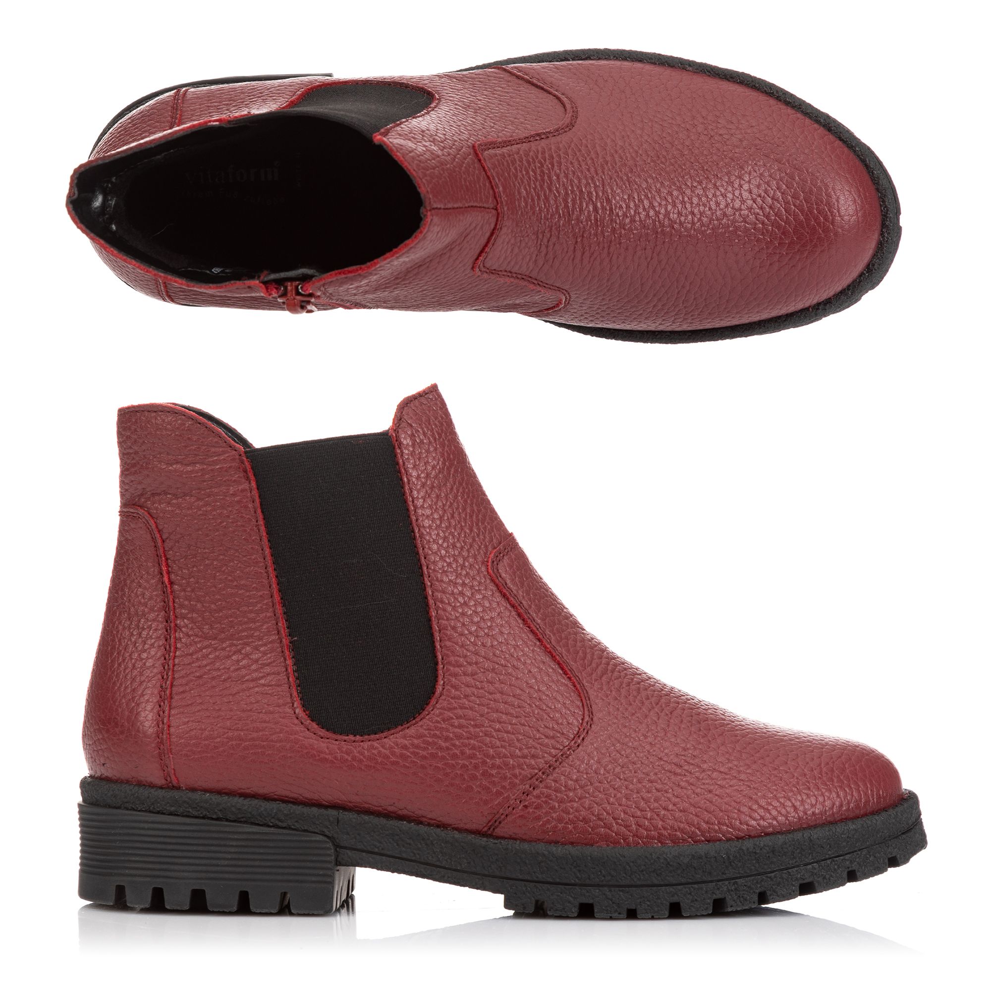 VITAFORM Damen-Stiefelette Hirschleder Fleecefutter Sohle Natalie