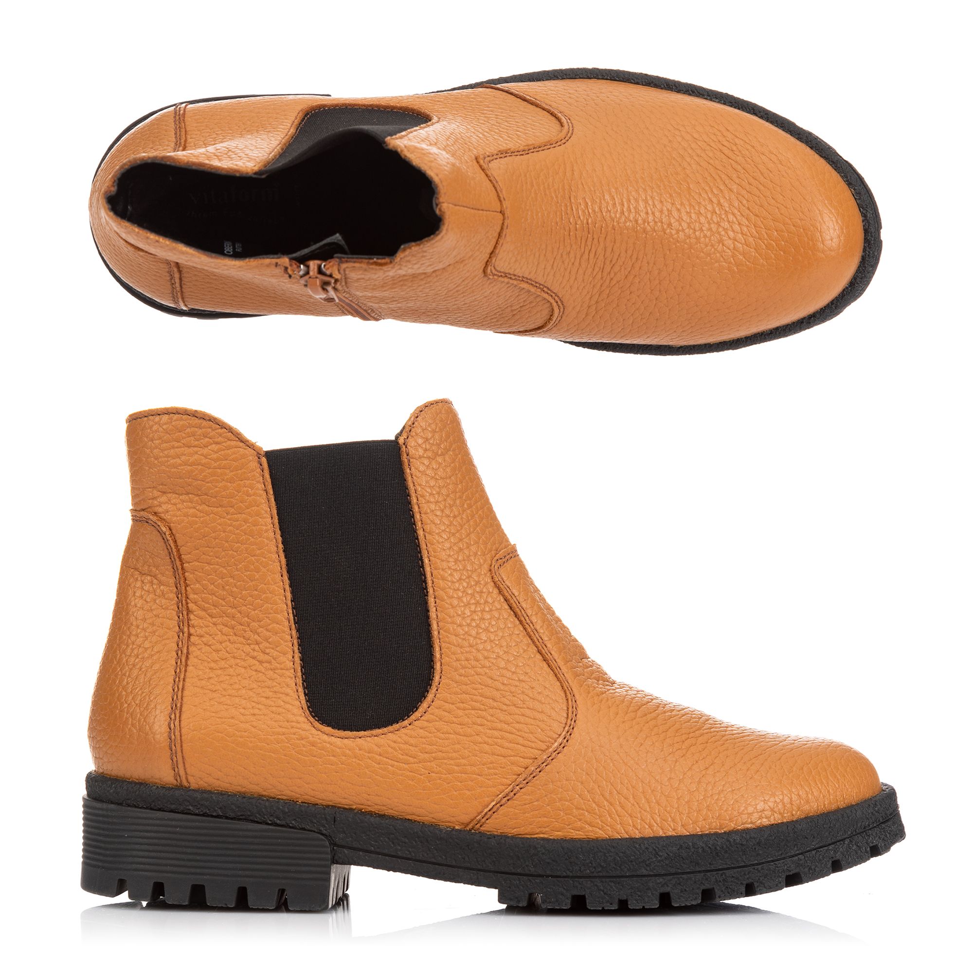 VITAFORM Damen-Stiefelette Hirschleder Fleecefutter Sohle Natalie