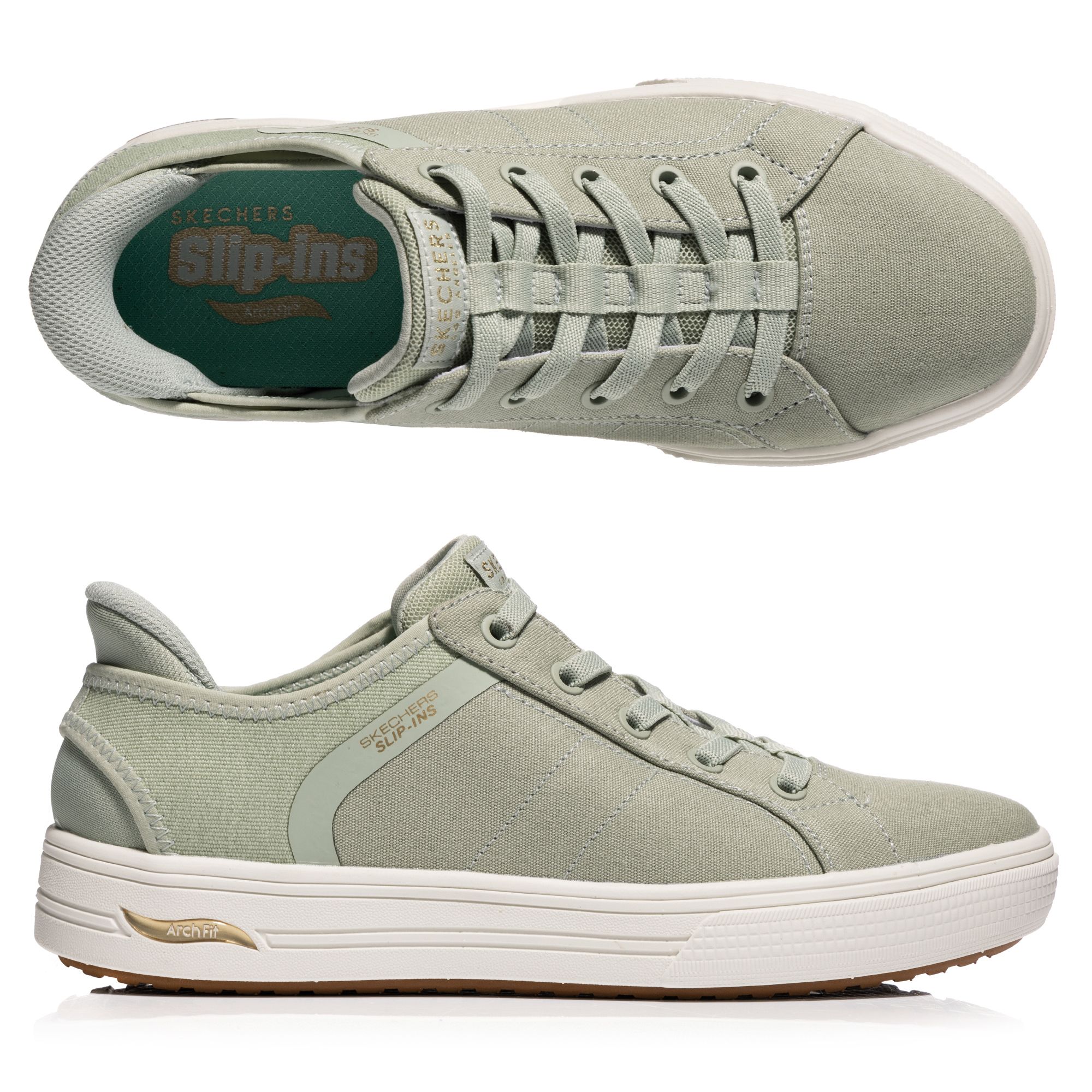 SKECHERS Damen-Halbschuh Arch Fit Arcade Canvas Hands Free Slip-Ins®