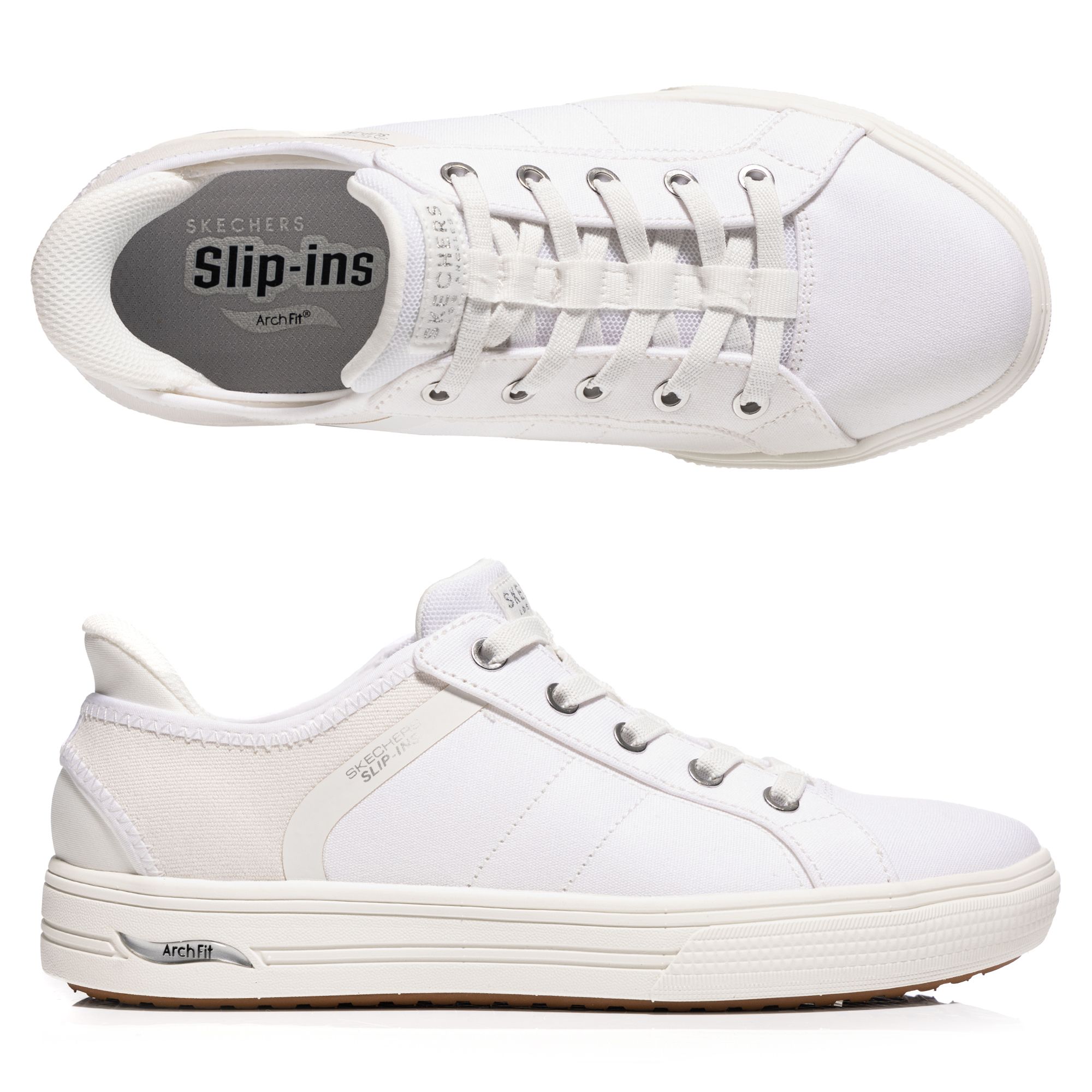 SKECHERS Damen-Halbschuh Arch Fit Arcade Canvas Hands Free Slip-Ins®