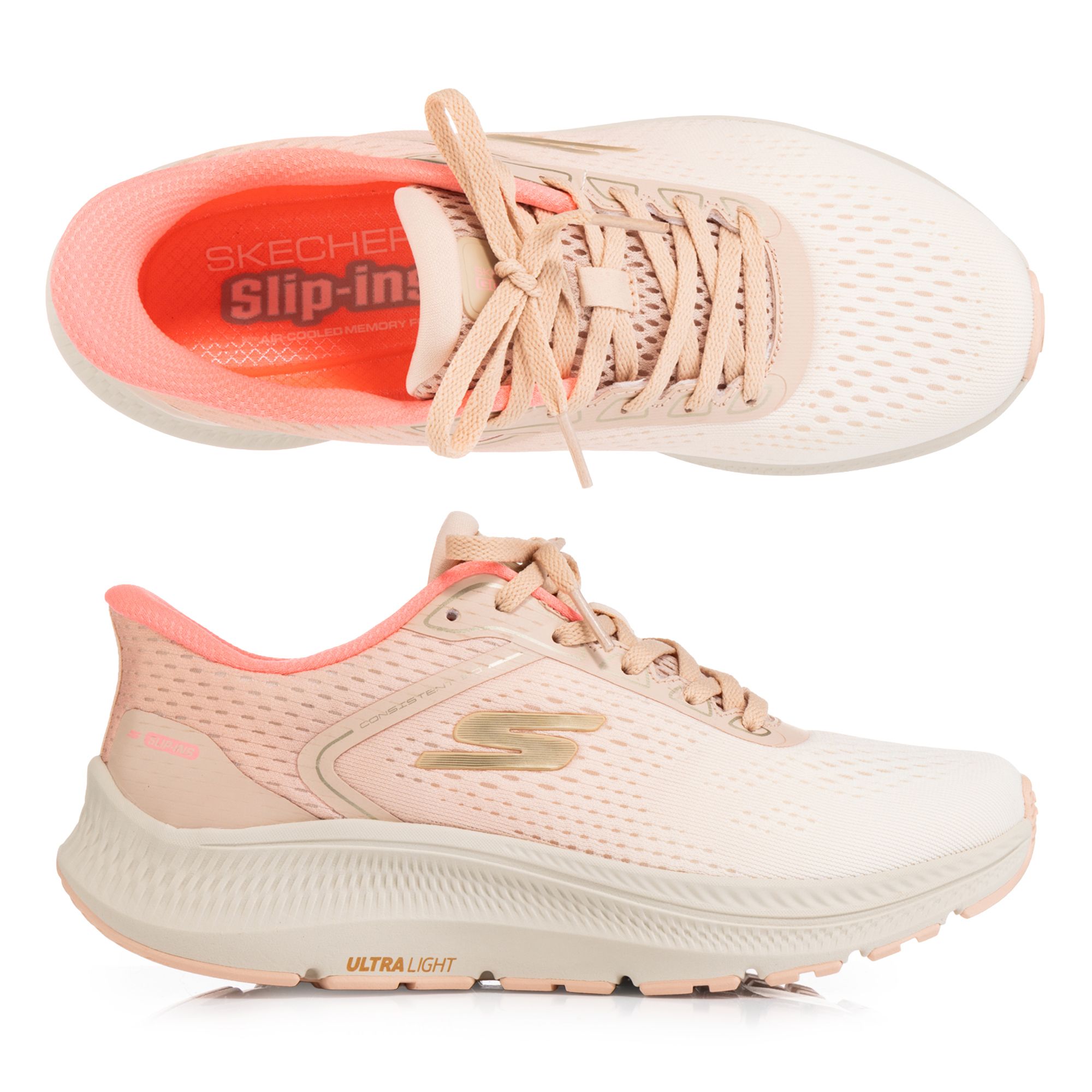 SKECHERS Damen-Slipper Go Run Consistent 2.0 Funktionsmesh Hands Free Slip-Ins®